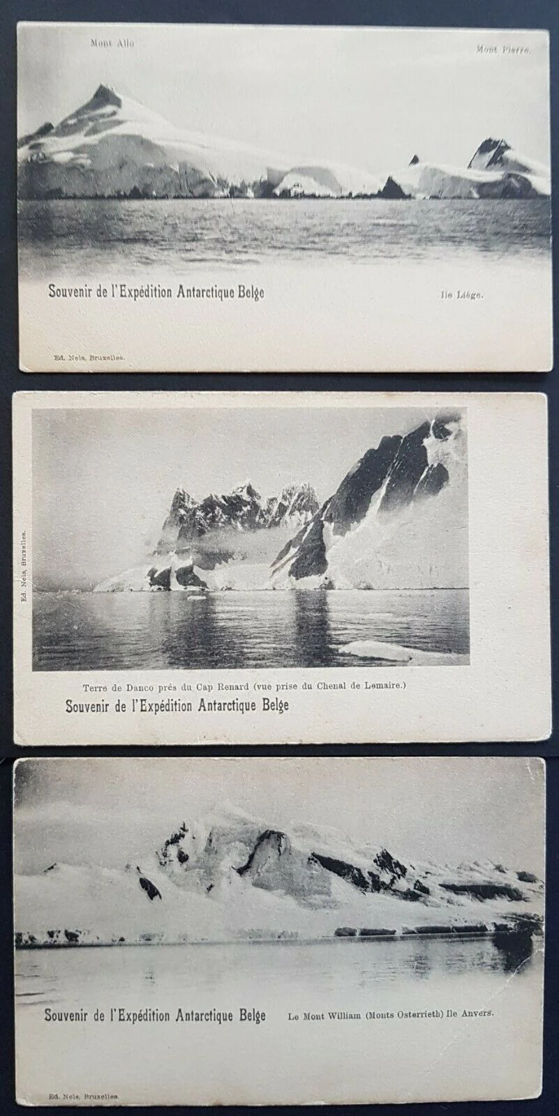 Belgium 1898 Belgian Antarctic postcard set of 11. Rarely seen complete.
