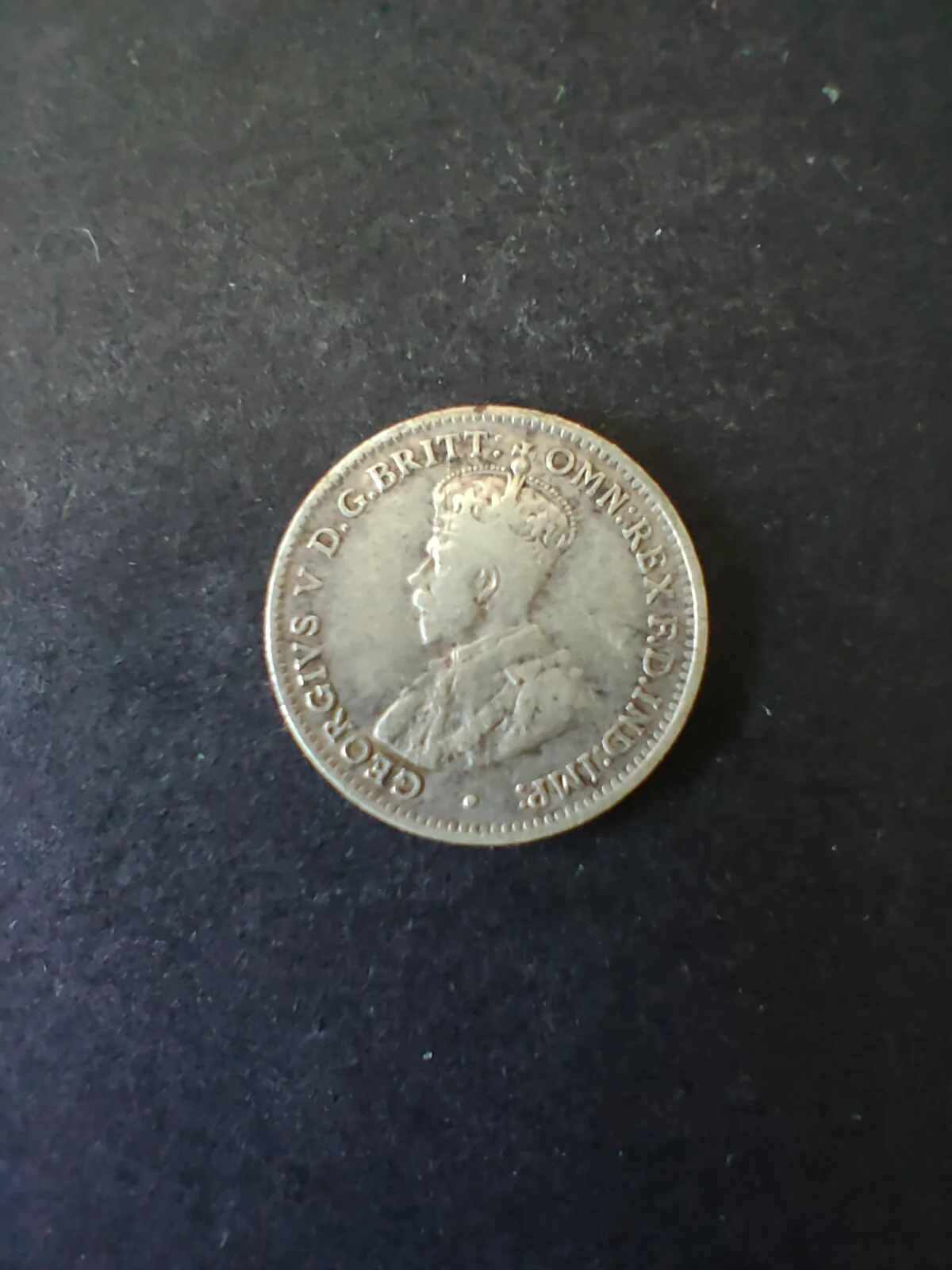 Australia 1919 3d Threepence Silver Coin Fine Condition - Image 2