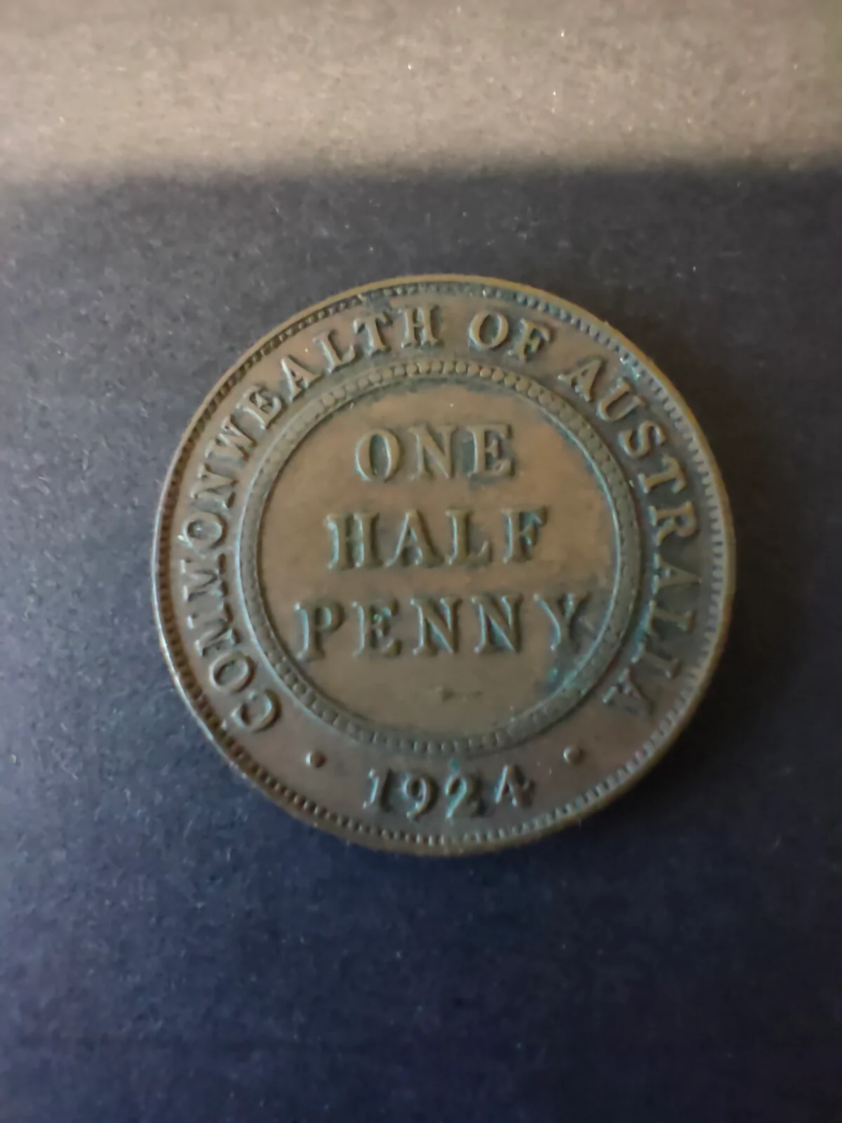 Australia 1924 1/2d Half Penny Fine Condition