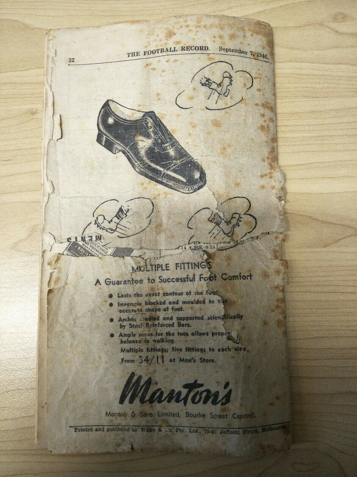 VFL 1946 September 7 Football Record 1st Semi Final Footscray v Melbourne - Image 6