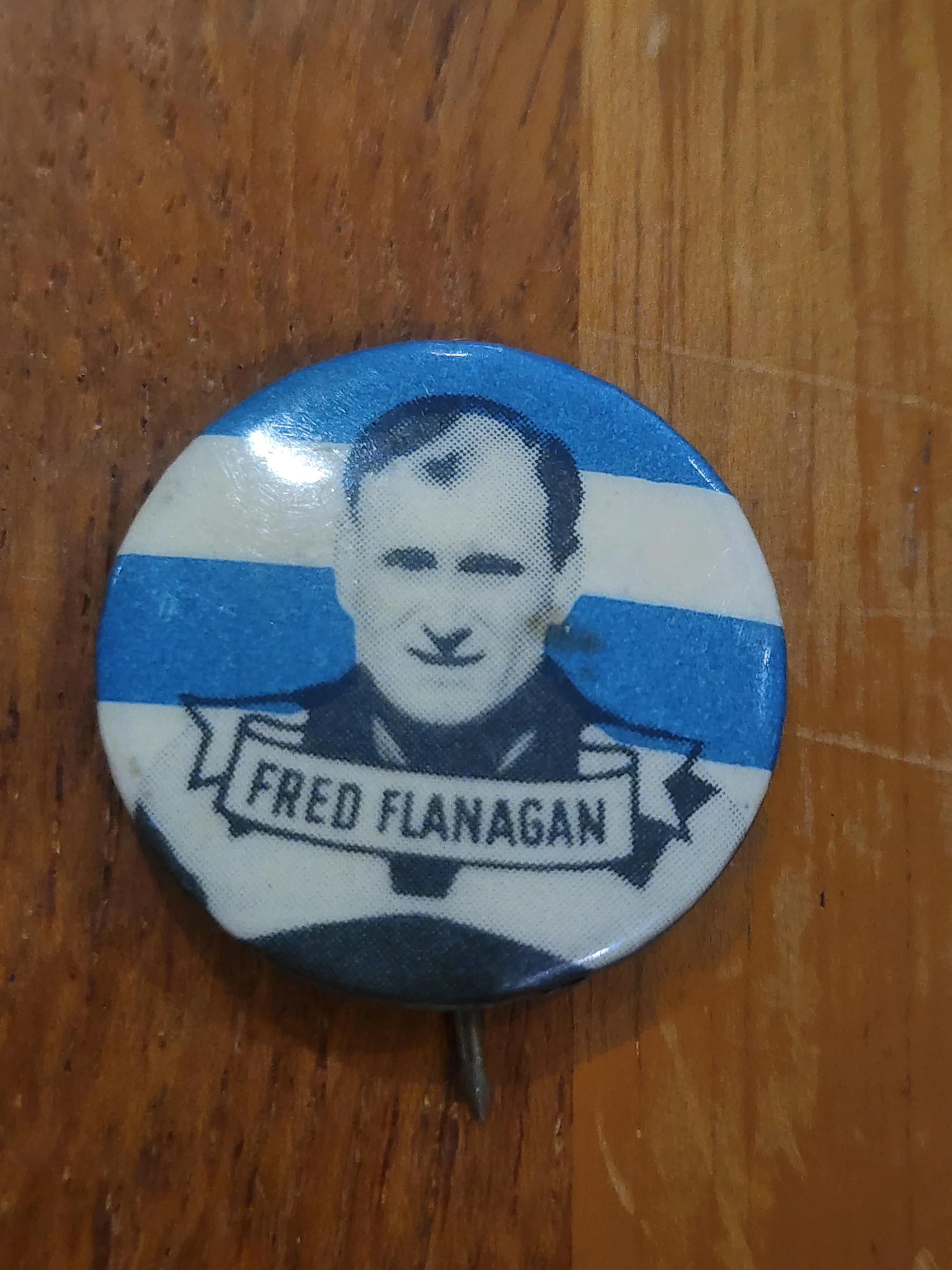 1950s Argus Football Badge - Fred Flanagan