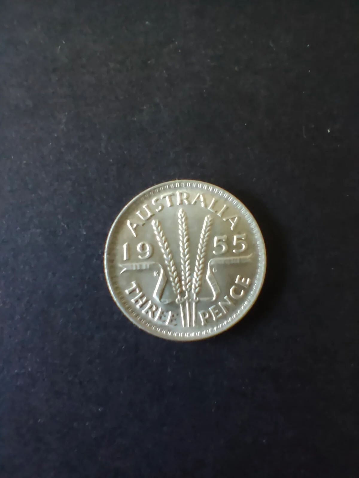 Australia 1955 3d Threepence Silver Coin Very Fine Condition