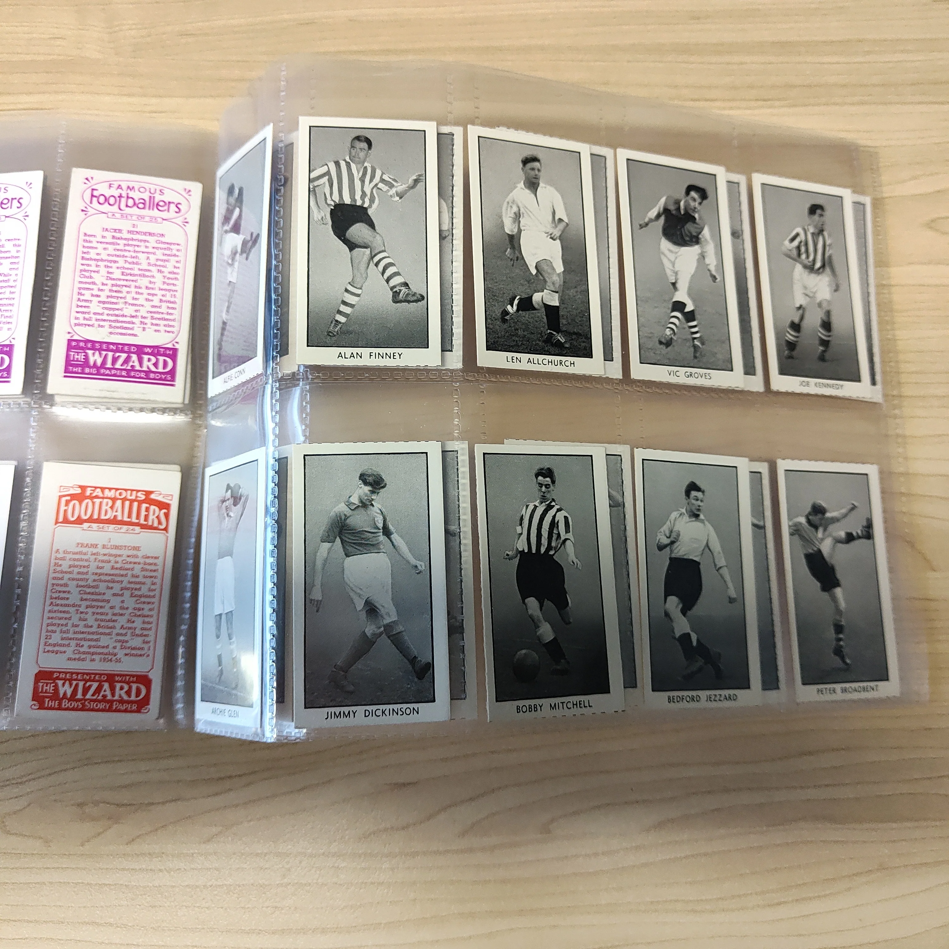 Soccer 1955 DC Thompson Famous Footballers Complete Pink and Red Backed Sets of Cigarette Cards - Image 5