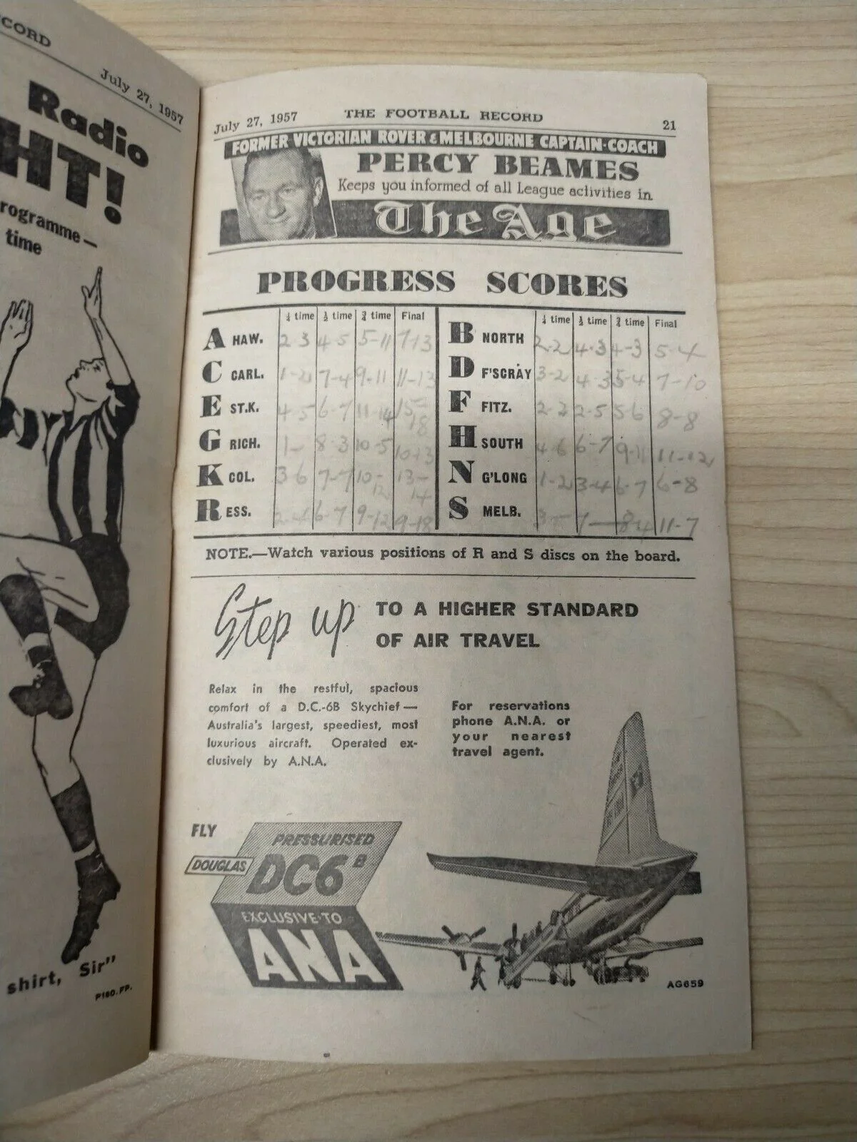 VFL 1957 July 27 Football Record Collingwood v Geelong - Image 3