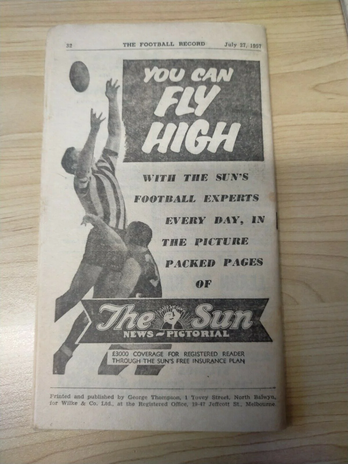 VFL 1957 July 27 Football Record Collingwood v Geelong - Image 4
