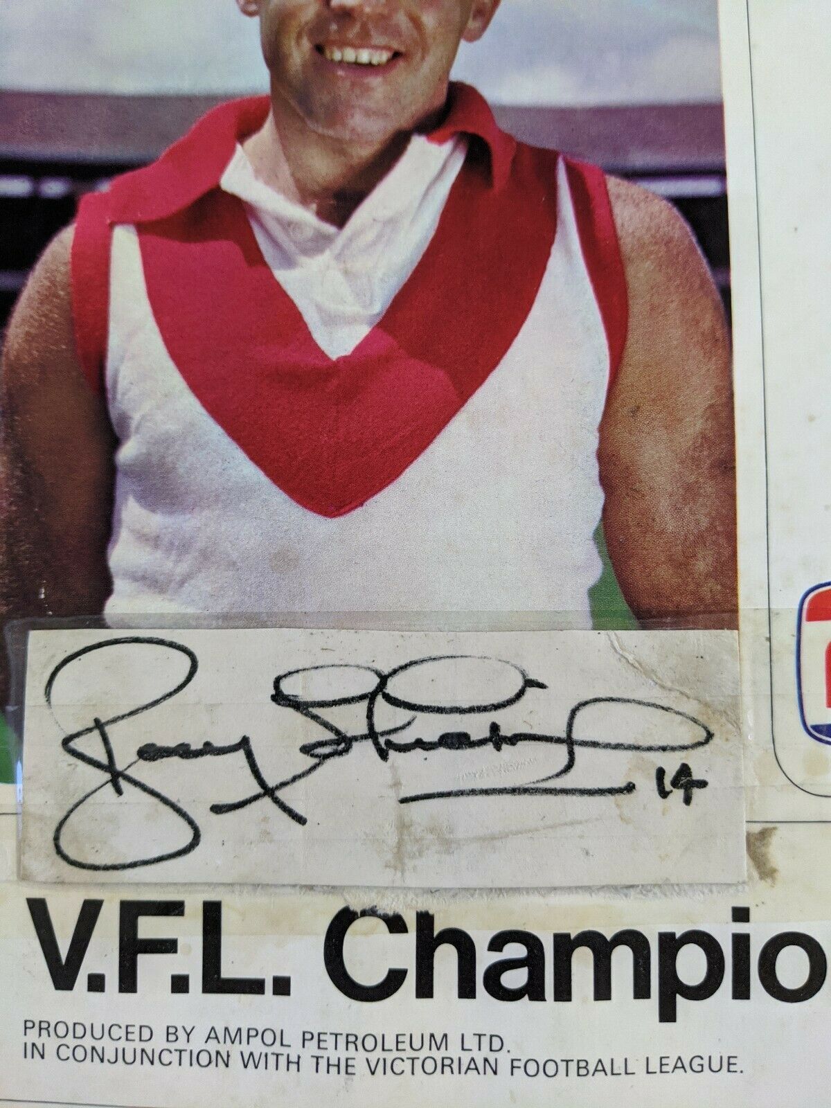 VFL 1968 Champions Ampol Petrol Bob Skilton 45rpm Record South Melbourne Hand Signed - Image 2