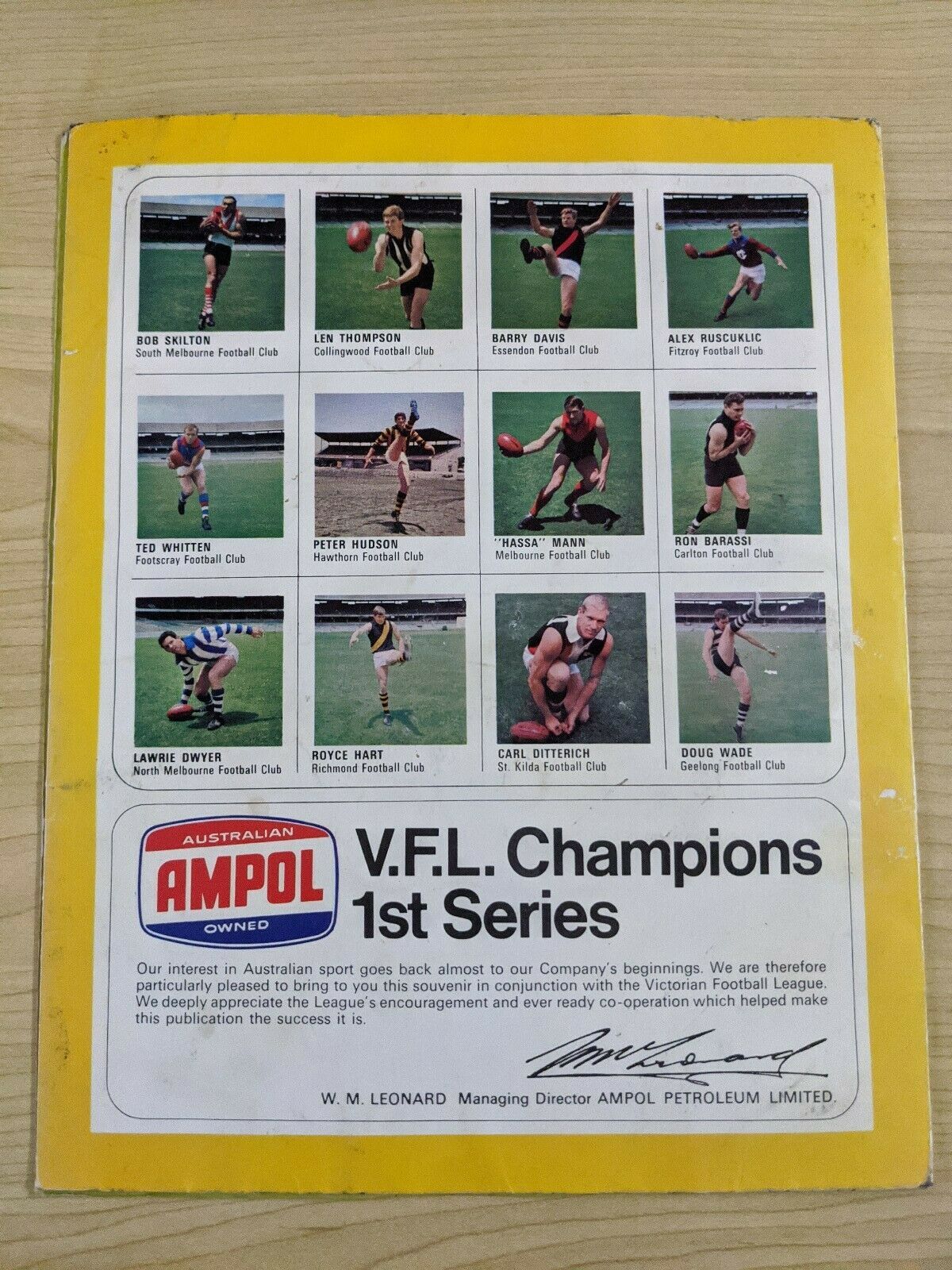 VFL 1968 Champions Ampol Petrol Bob Skilton 45rpm Record South Melbourne Hand Signed - Image 5
