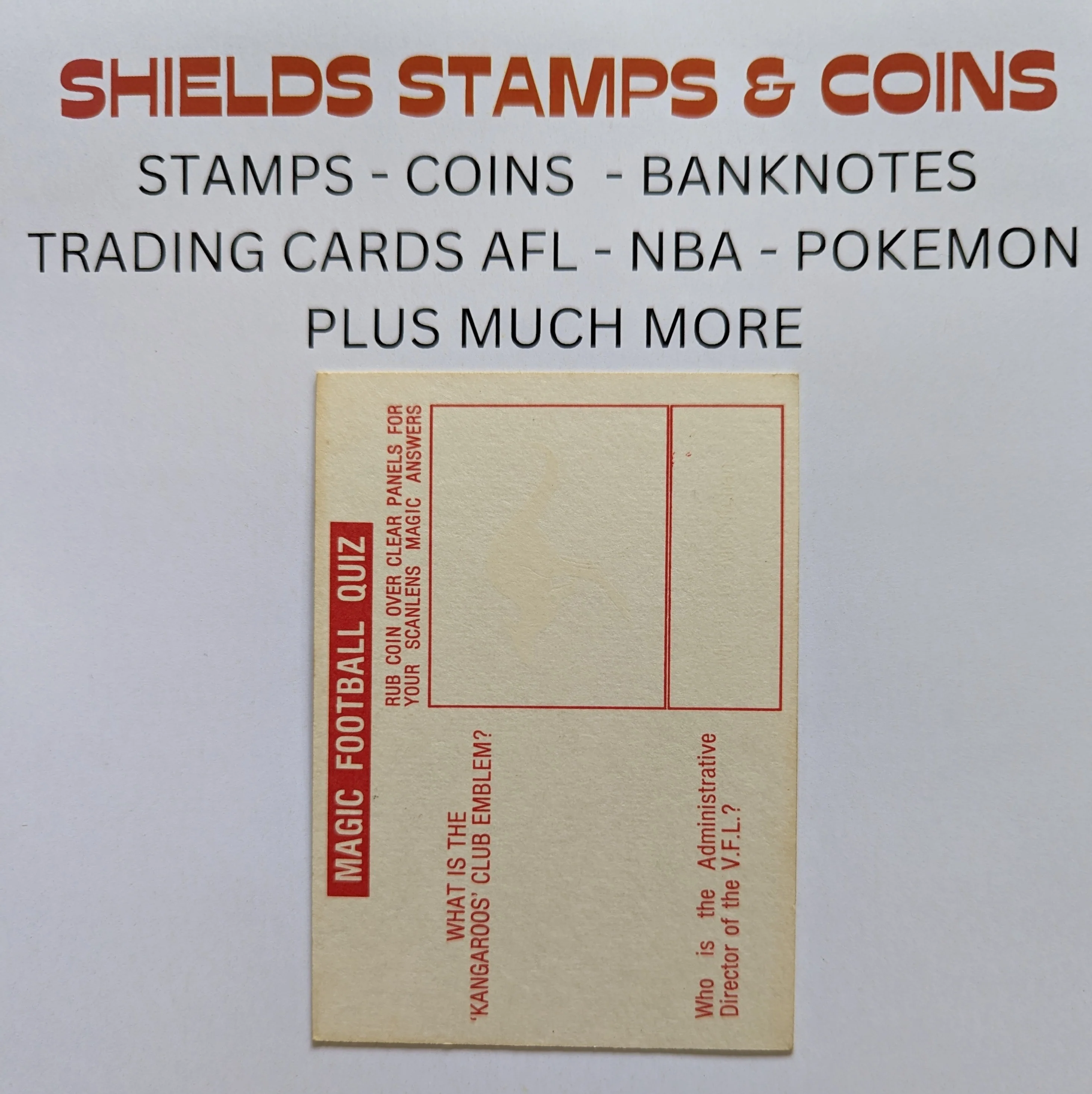 1975 VFL Football Scanlens Card 4 David McMahon Fitzroy - Image 2