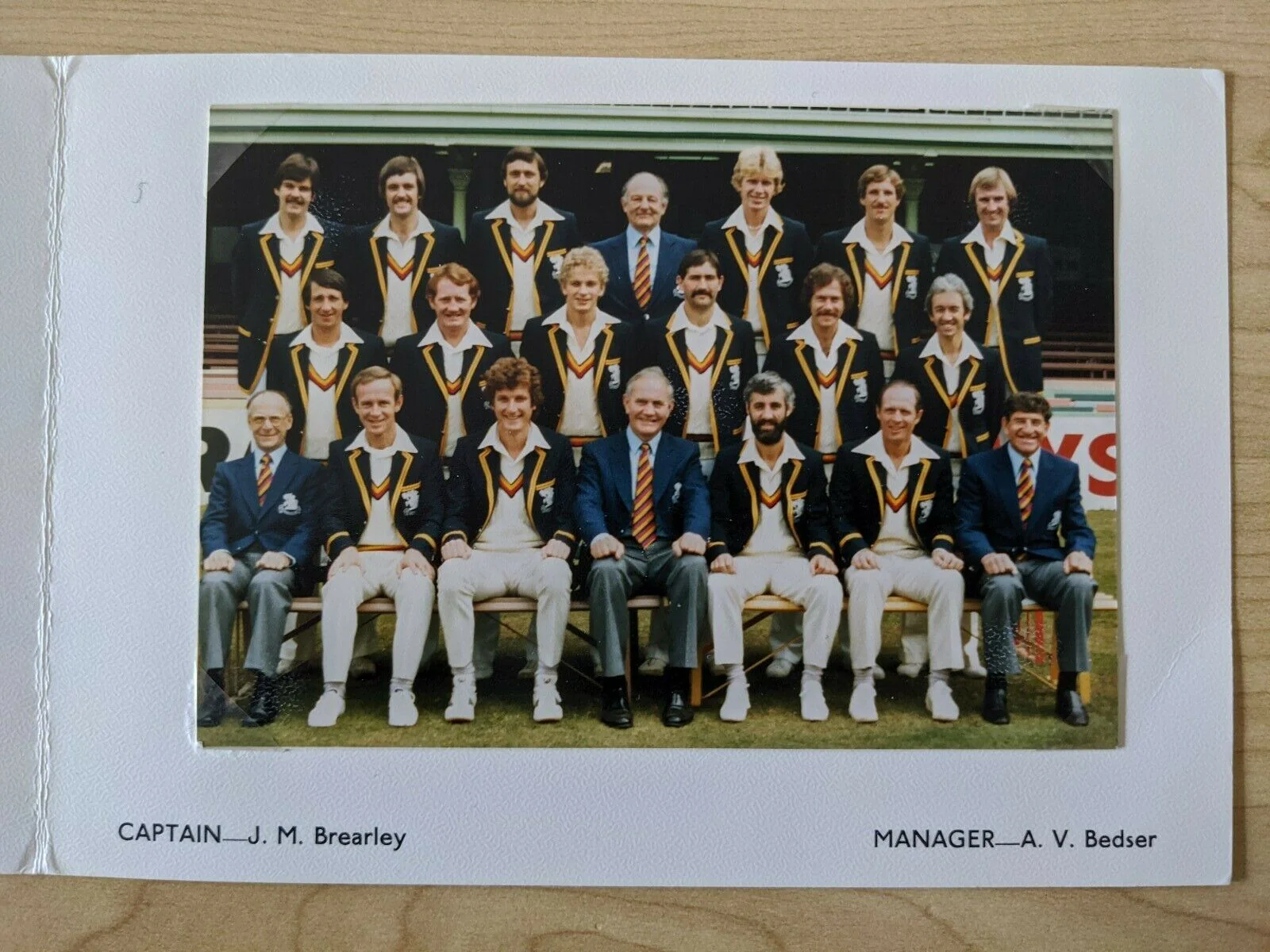 Cricket 1979-80 England Tour Of Australia & India Christmas Card Team Photo - Image 3