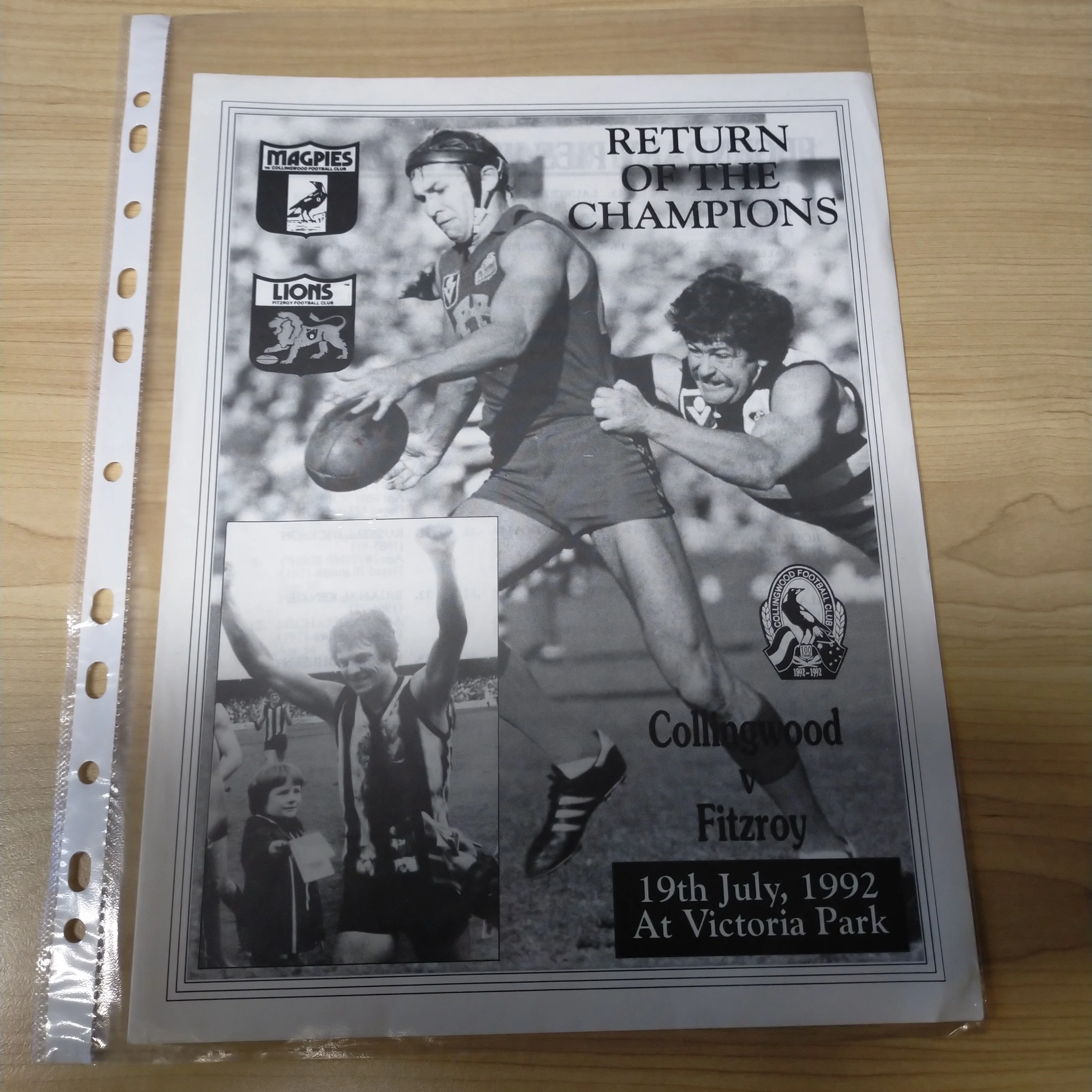 VFL 1980's-90's Lot of 5 Fitzroy Football Records - Image 2