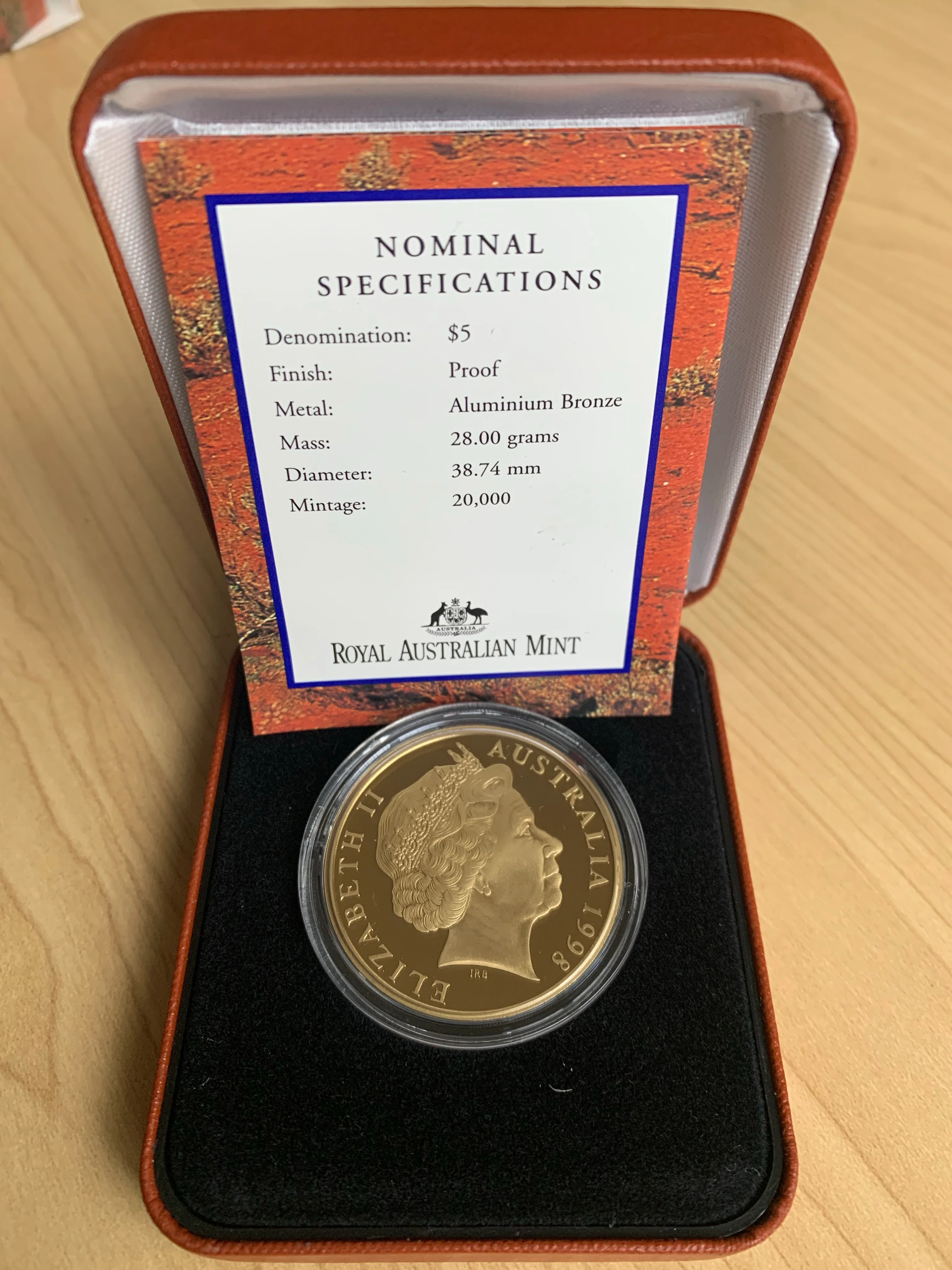 Australia 1998 Royal Australian Mint Royal Flying Doctor $5 Proof Coin - Image 2