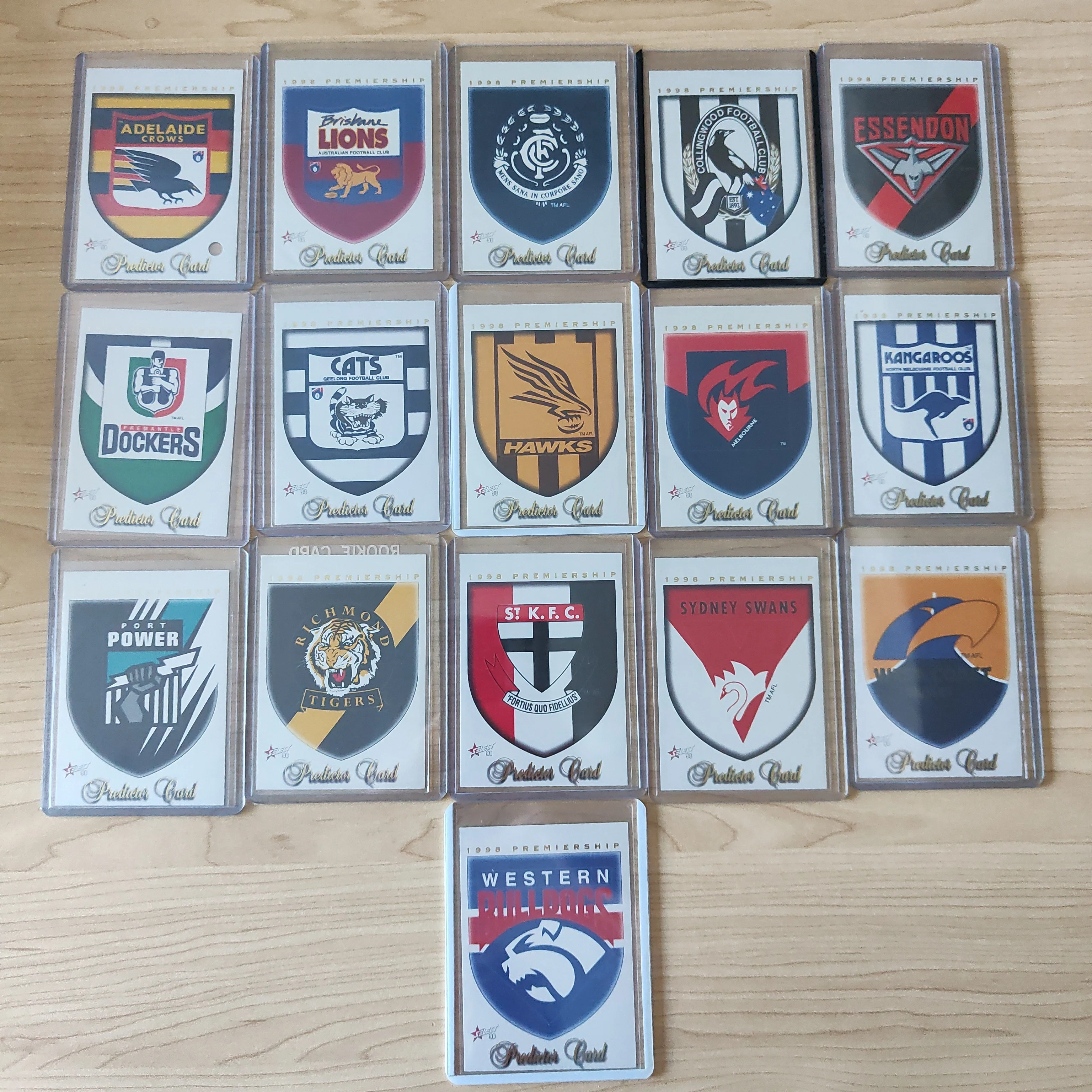 1998 Select Premiership Predictor Redemption Set Including Redeemed Adelaide Card - Image 2