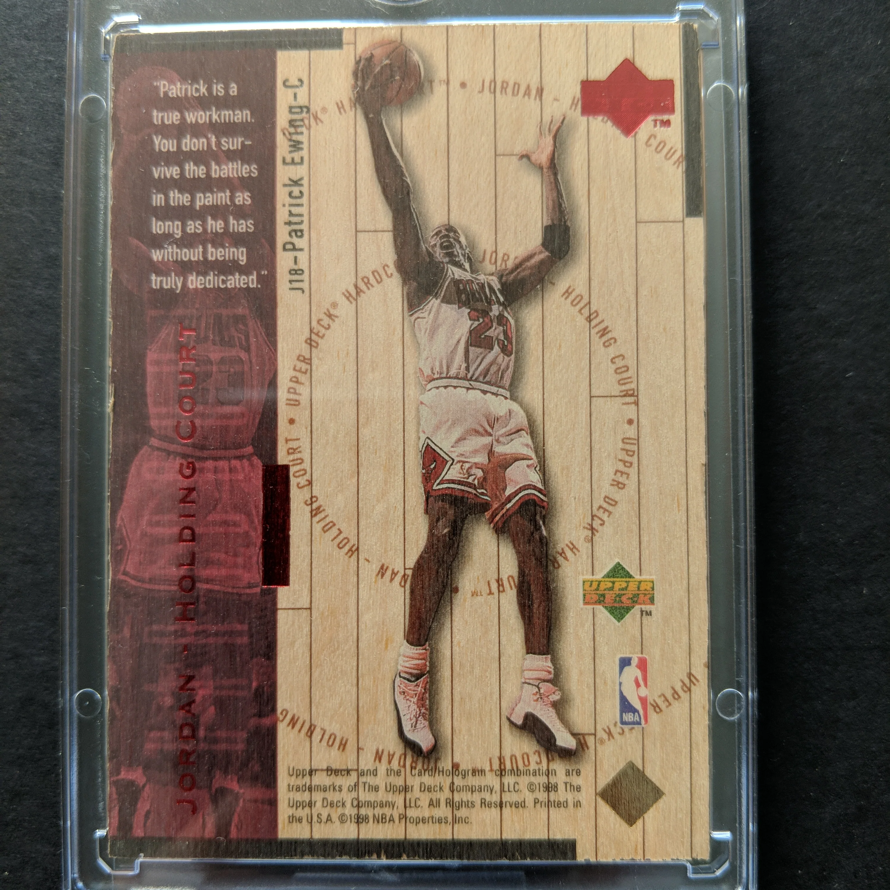 1998 Upper Deck Jordan Holding Court Patrick Ewing - Image 4