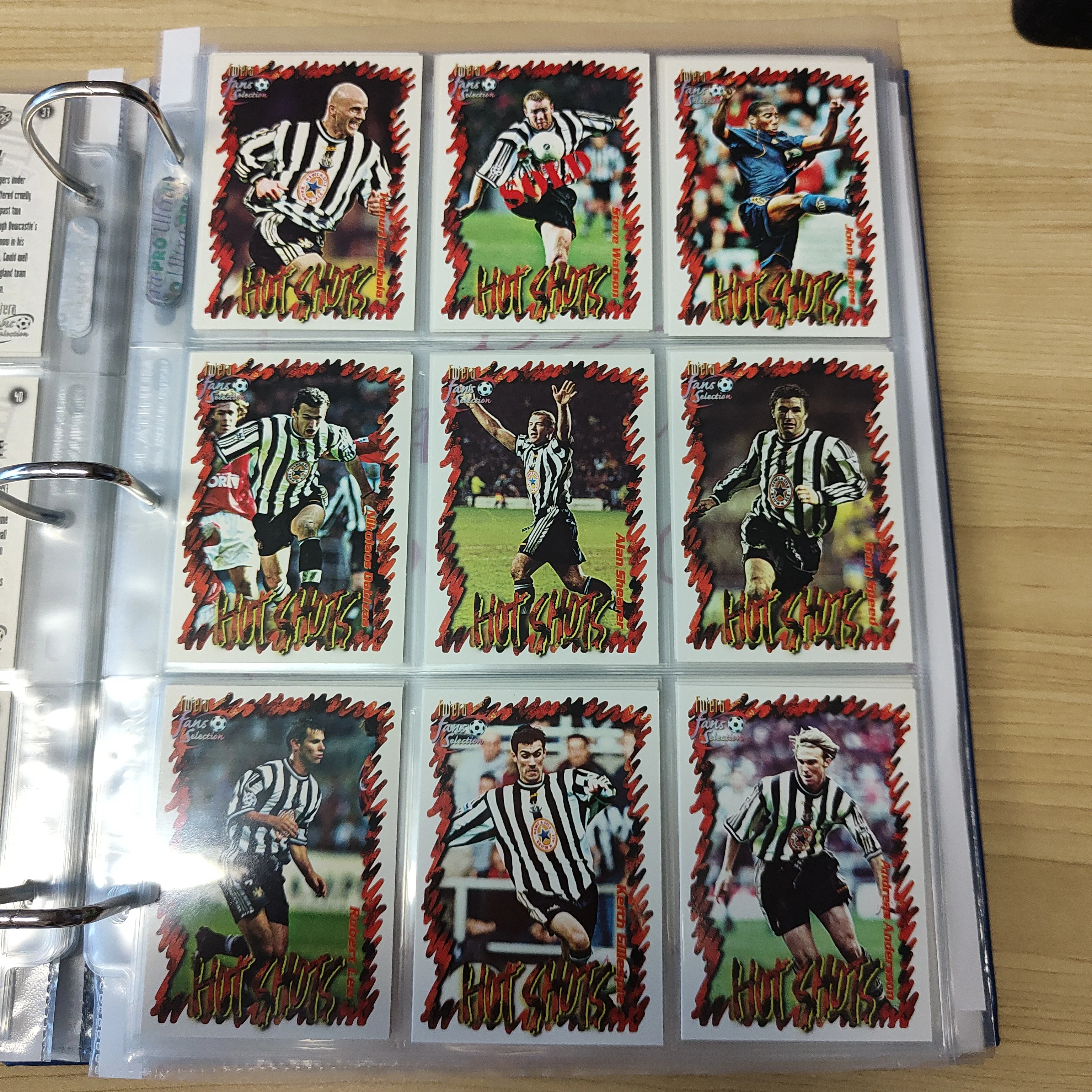 1999 Futera Fans Selection Newcastle United Team Set of Soccer Cards - Image 6