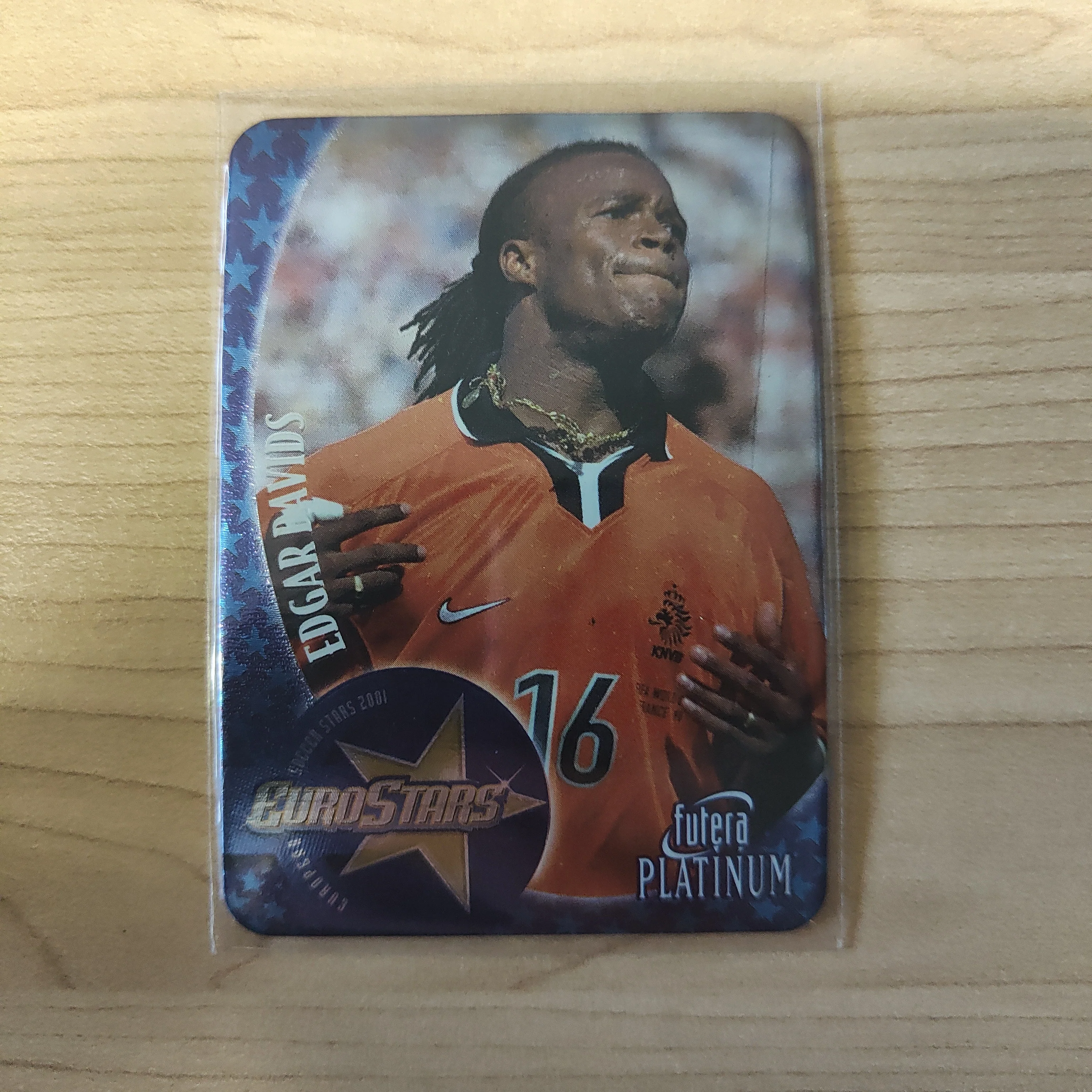 2001 Futera Platinum Euro Stars Edgar Davids Netherlands Soccer Card