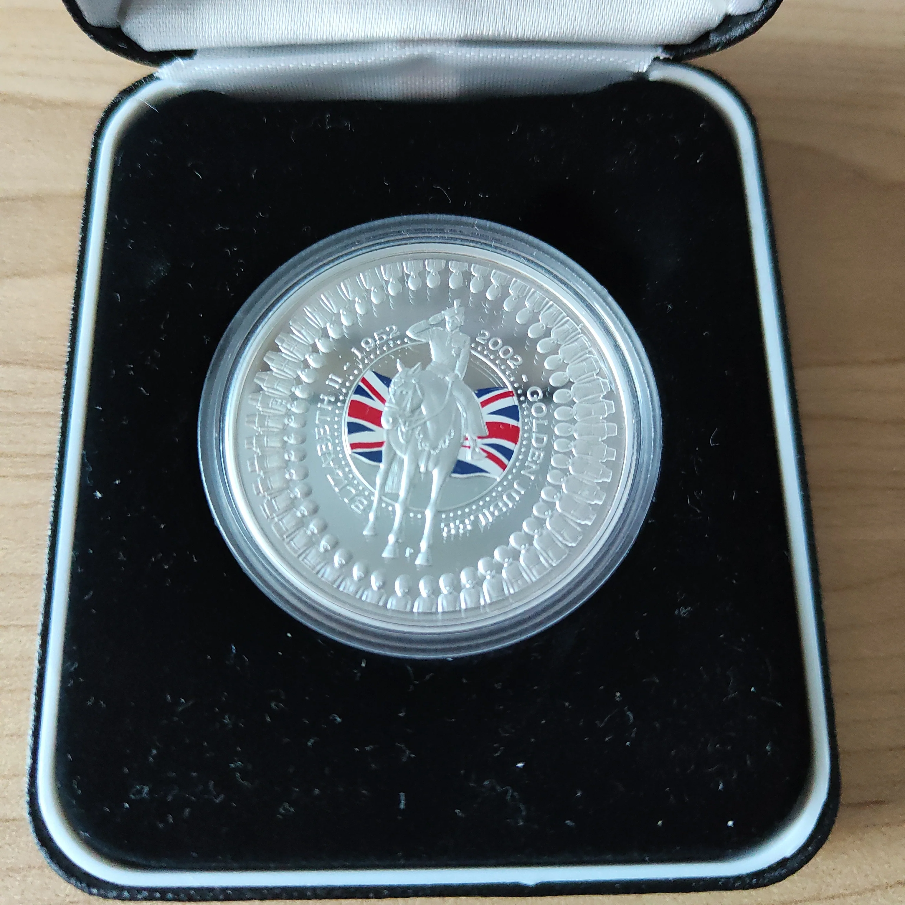 Australia 2002 Perth Mint $1 Golden Jubilee Anniversary of Assession Queen Elizabeth II 1oz 999 Silver Coin - Image 2