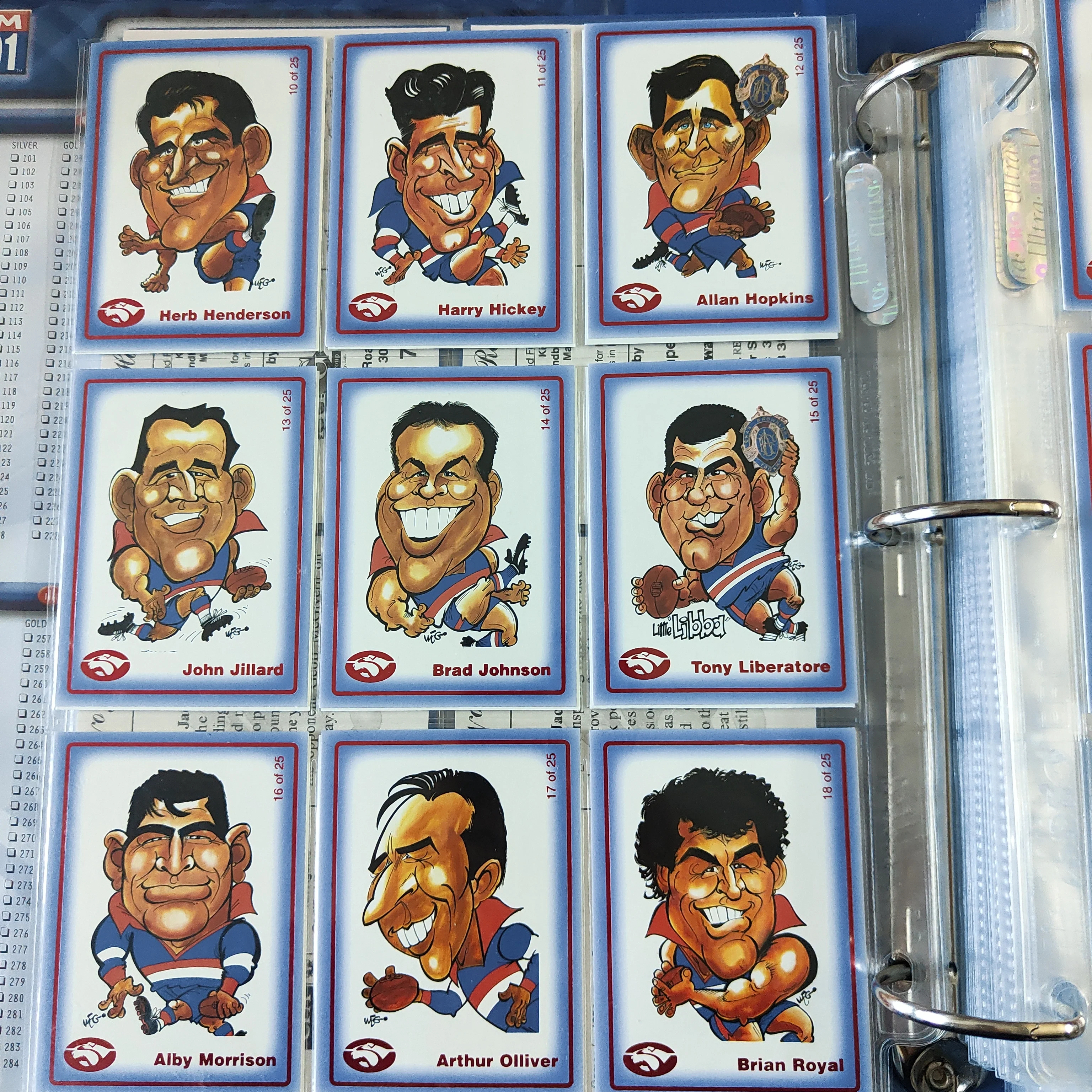 2002 Weg Team of the Century Footscray Western Bulldogs Set of 25 Cards 635/750 - Image 2