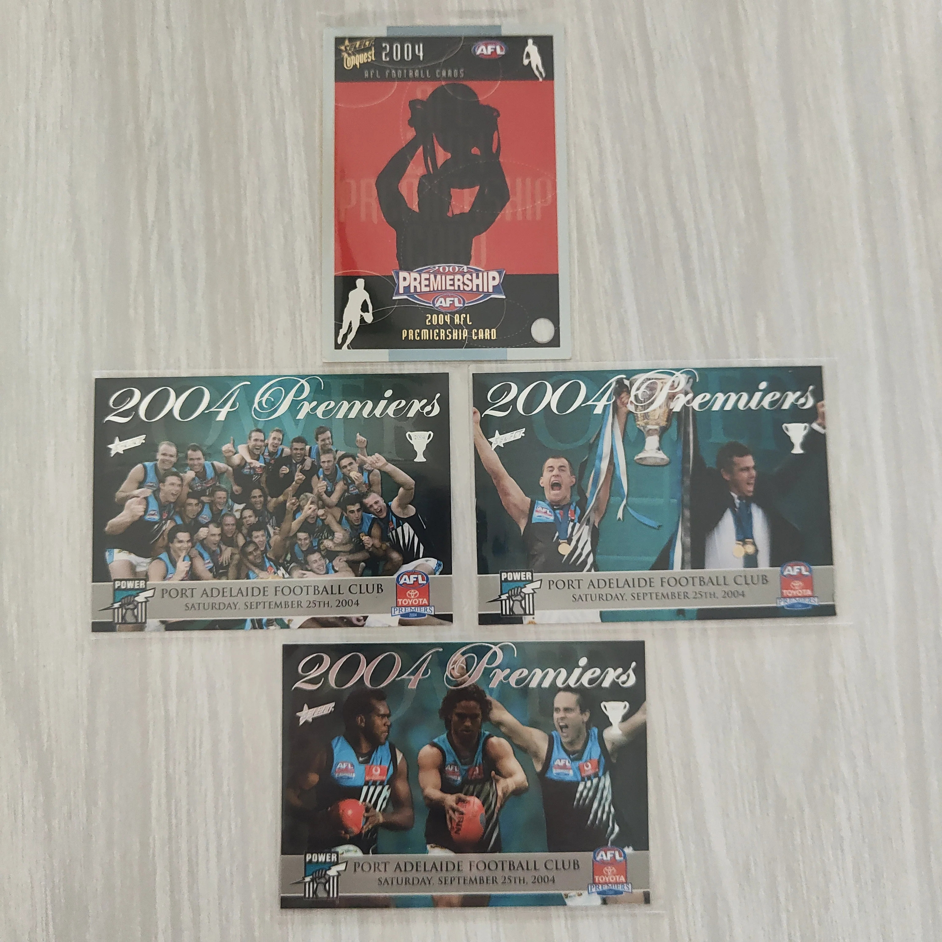 2004 Select Conquest Port Adelaide Premiership Redemption 3 Card Set