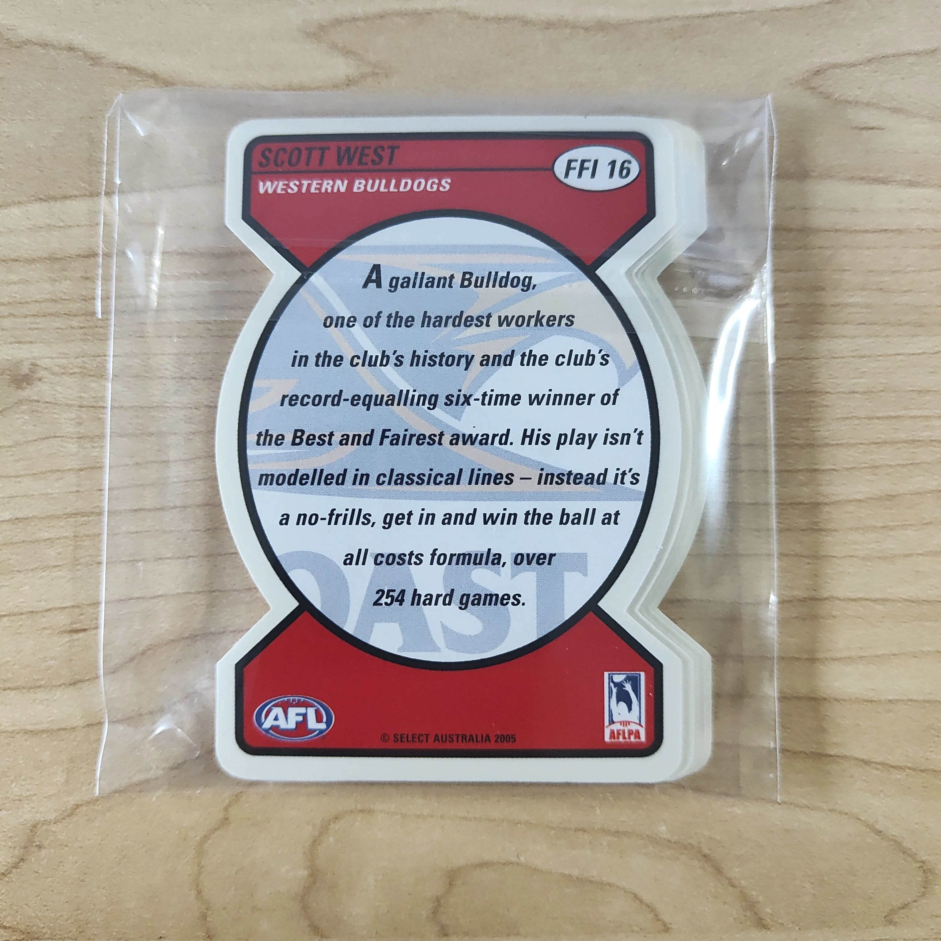 2005 Select Tradition Die Cut Footy Face Idols Complete Set of 16 Cards - Image 2
