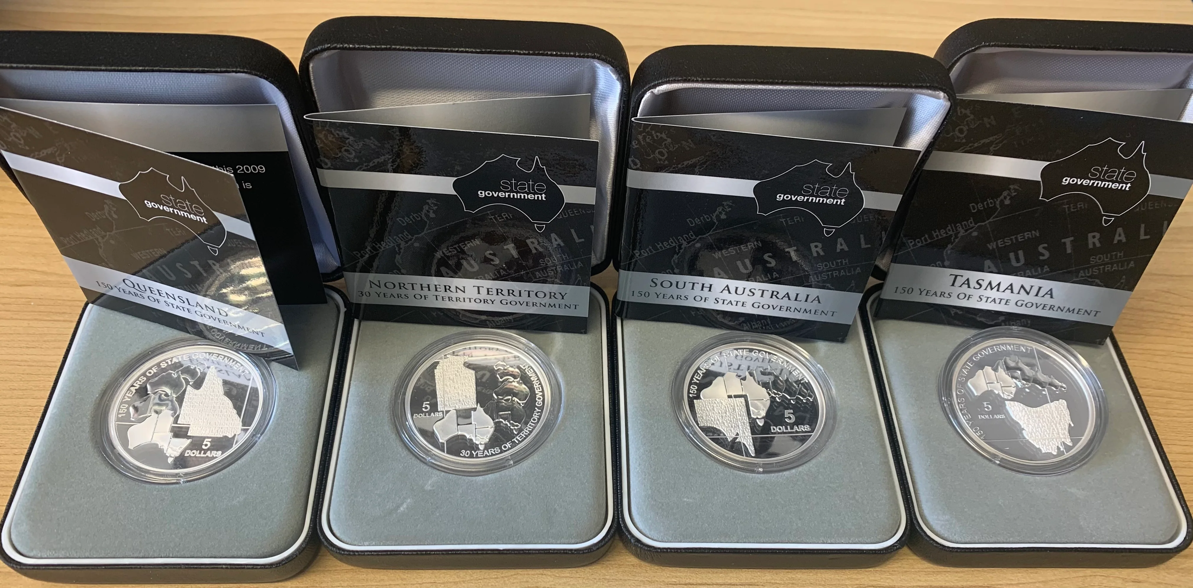 Australia 2006 - 2015 Royal Australian Mint Set of 8 $5 150 Years of State Government Silver Proof Coin - Image 6