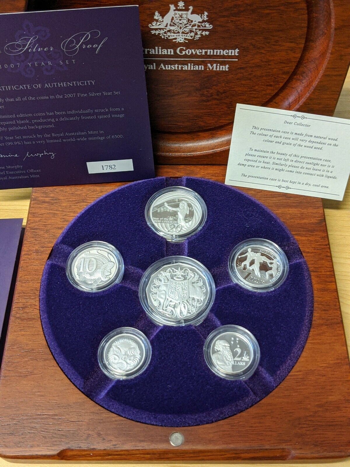 Australia 2007 Royal Australian Mint Fine Silver Proof Set - Image 2