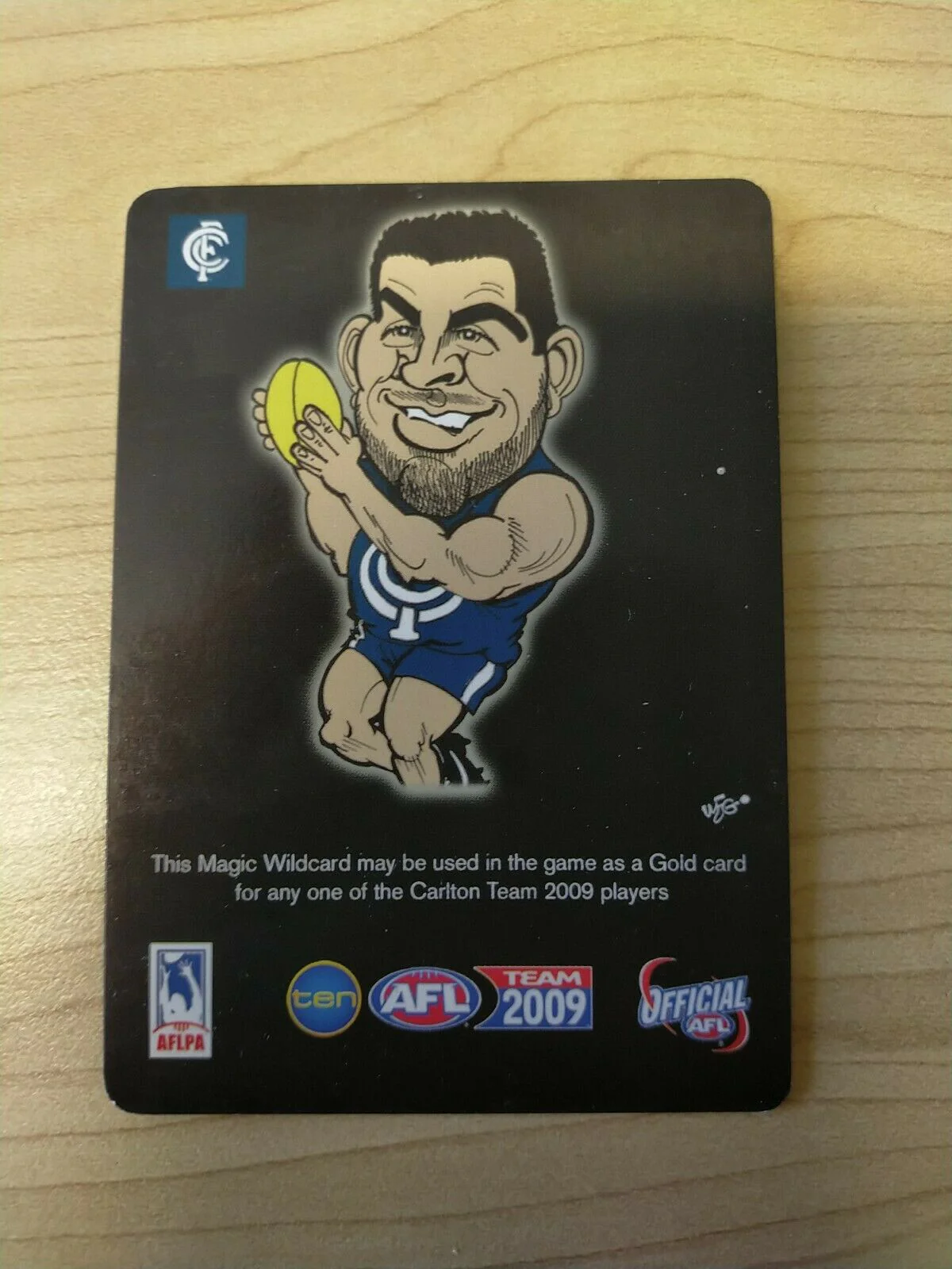 2009 Teamcoach Magic Wildcard Printing Error Card Eddie Betts Carlton - Image 2