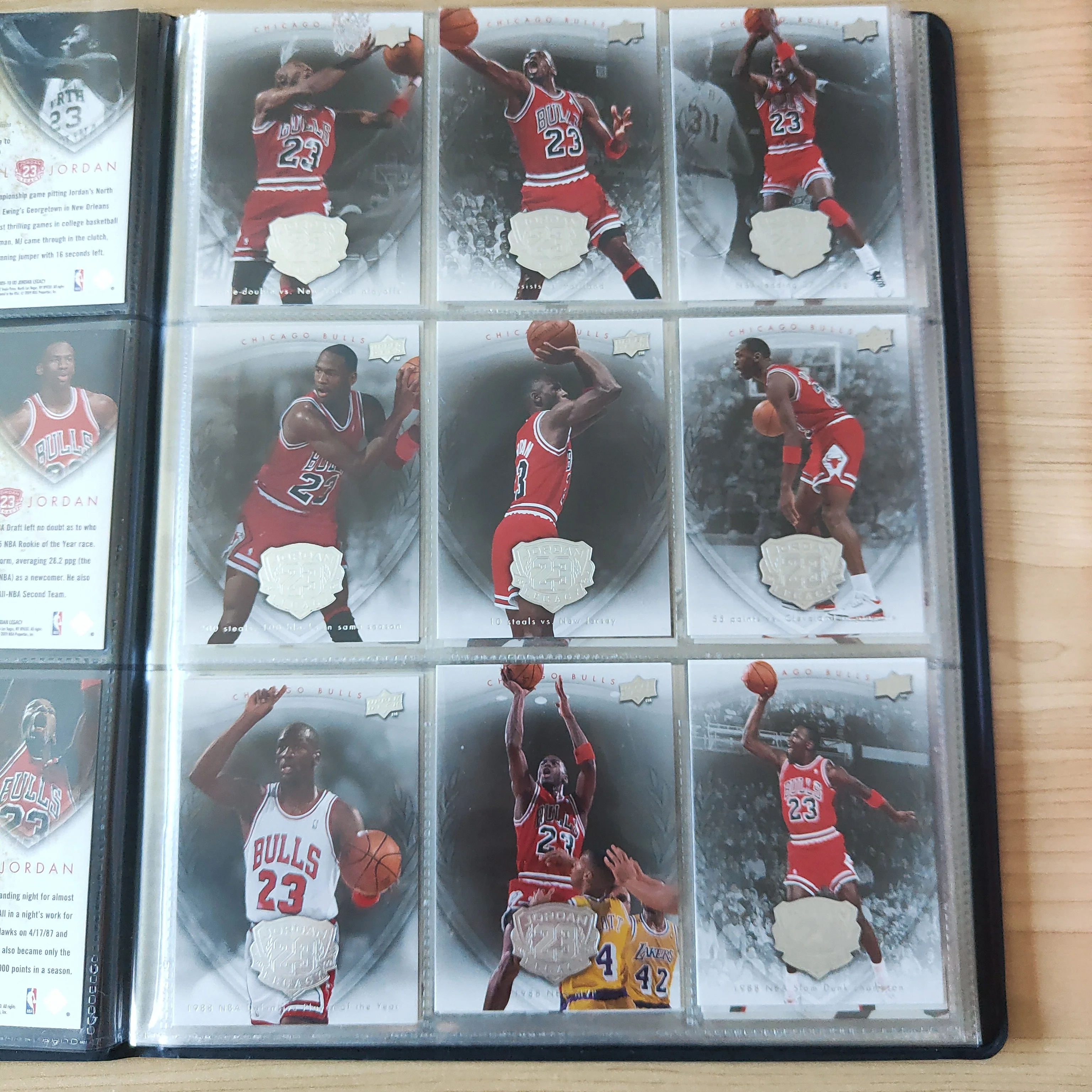 2009 Upper Deck Jordan Legacy 23 Michael Jordan Set of 50 Cards in Album - Image 2