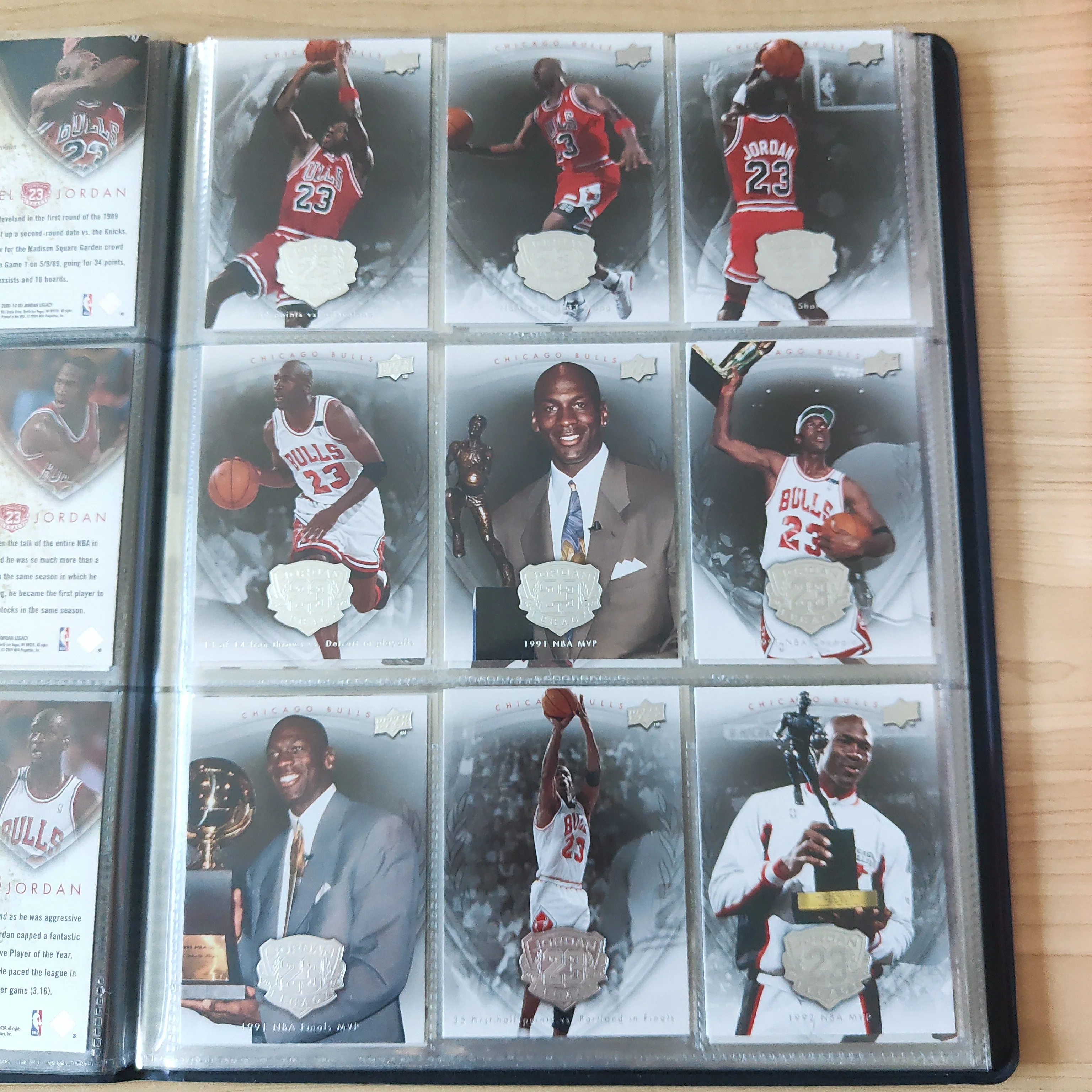2009 Upper Deck Jordan Legacy 23 Michael Jordan Set of 50 Cards in Album - Image 3