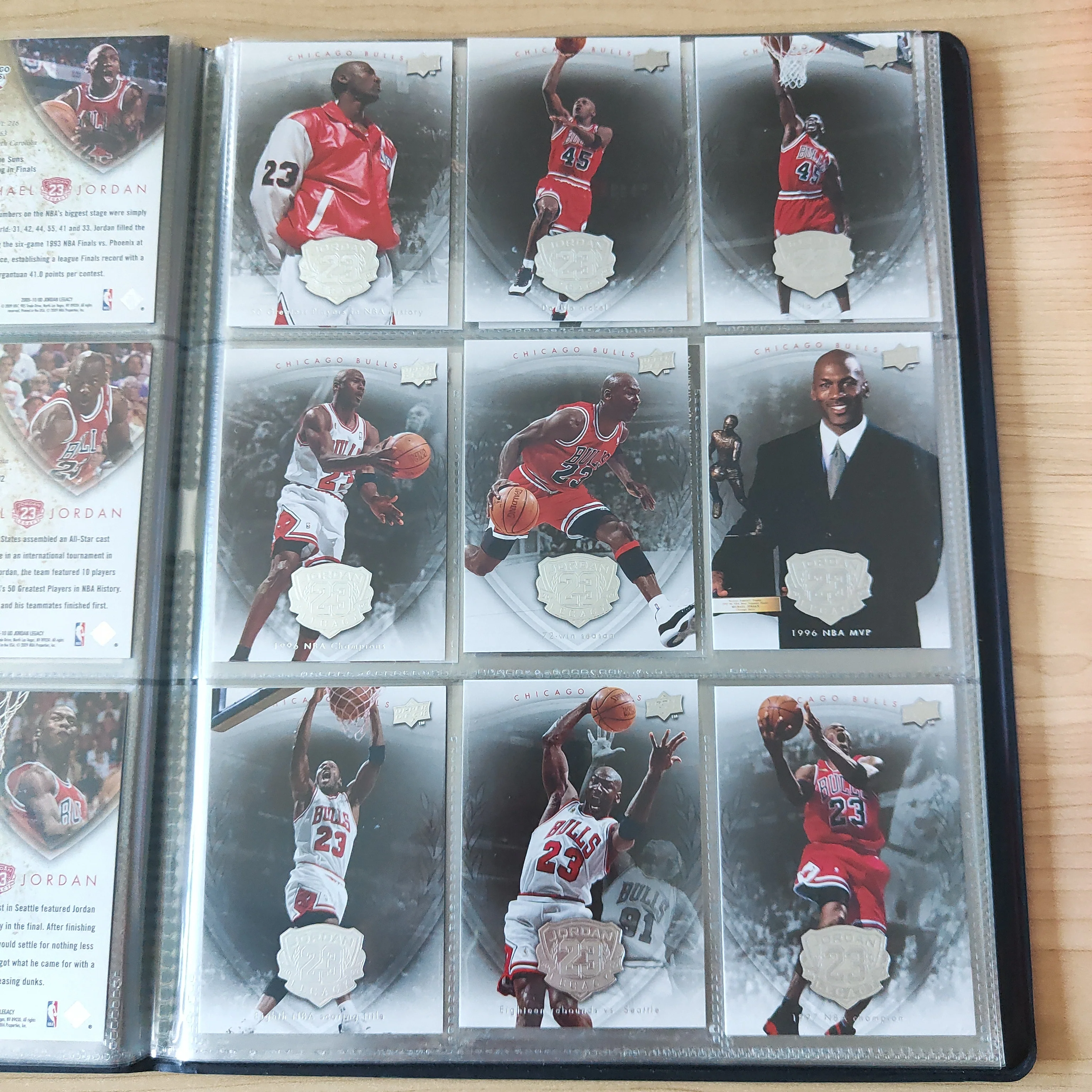 2009 Upper Deck Jordan Legacy 23 Michael Jordan Set of 50 Cards in Album - Image 5