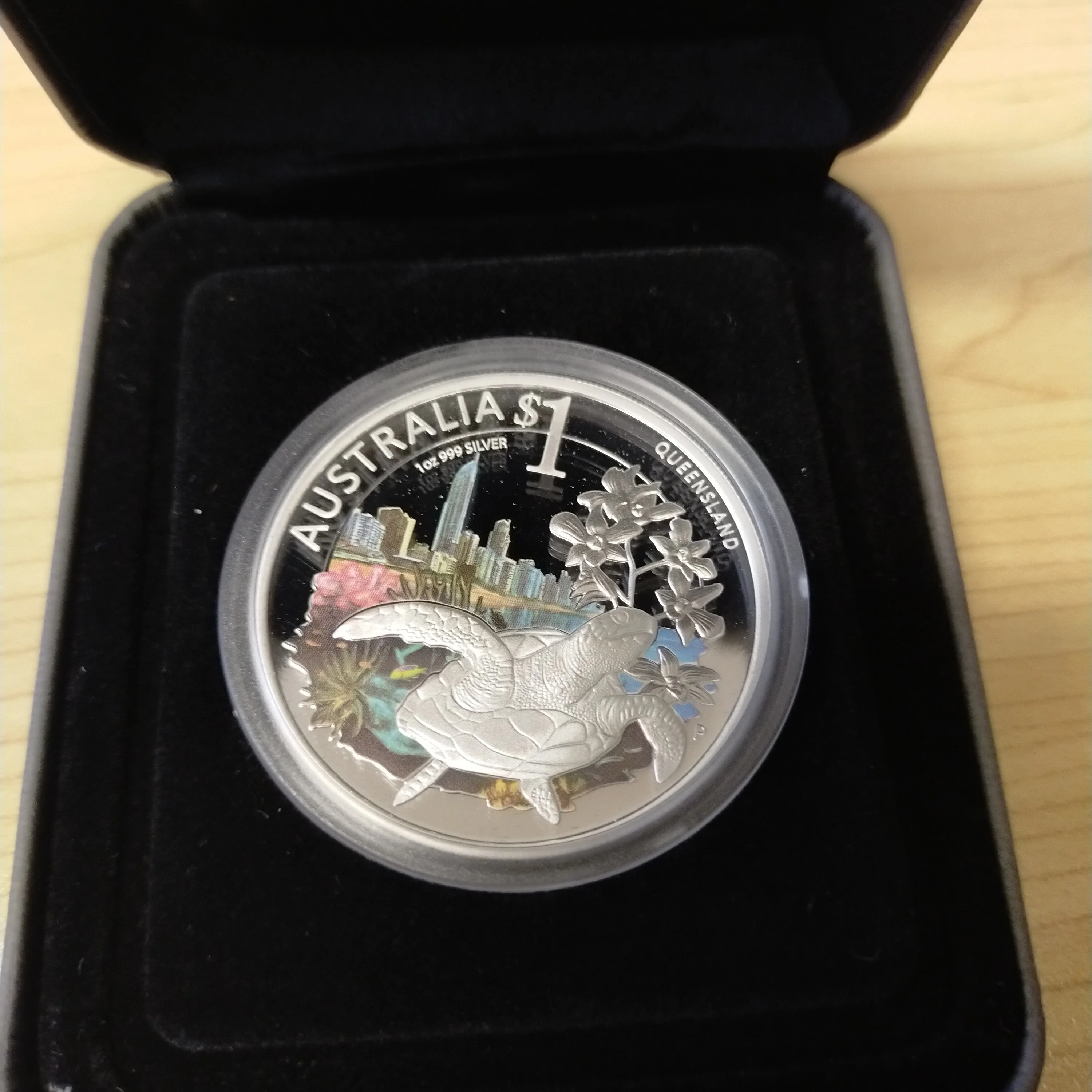 Australia 2010 Perth Mint $1 Celebrate Australia Queensland 1oz .999 Silver Proof Coin - Image 2