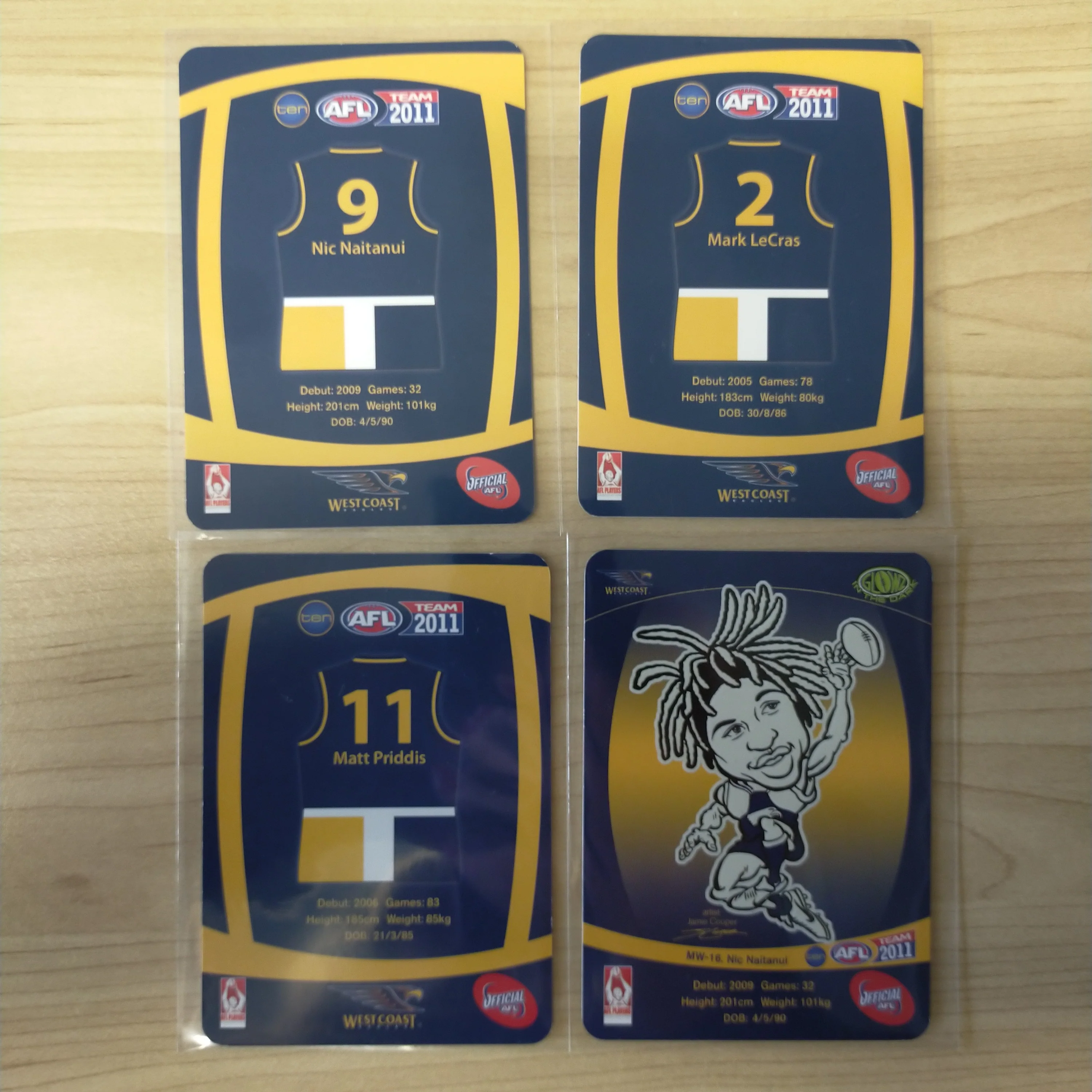 2011 AFL Teamcoach Sample Prize Cards and Wildcard West Coast Eagles - Image 2