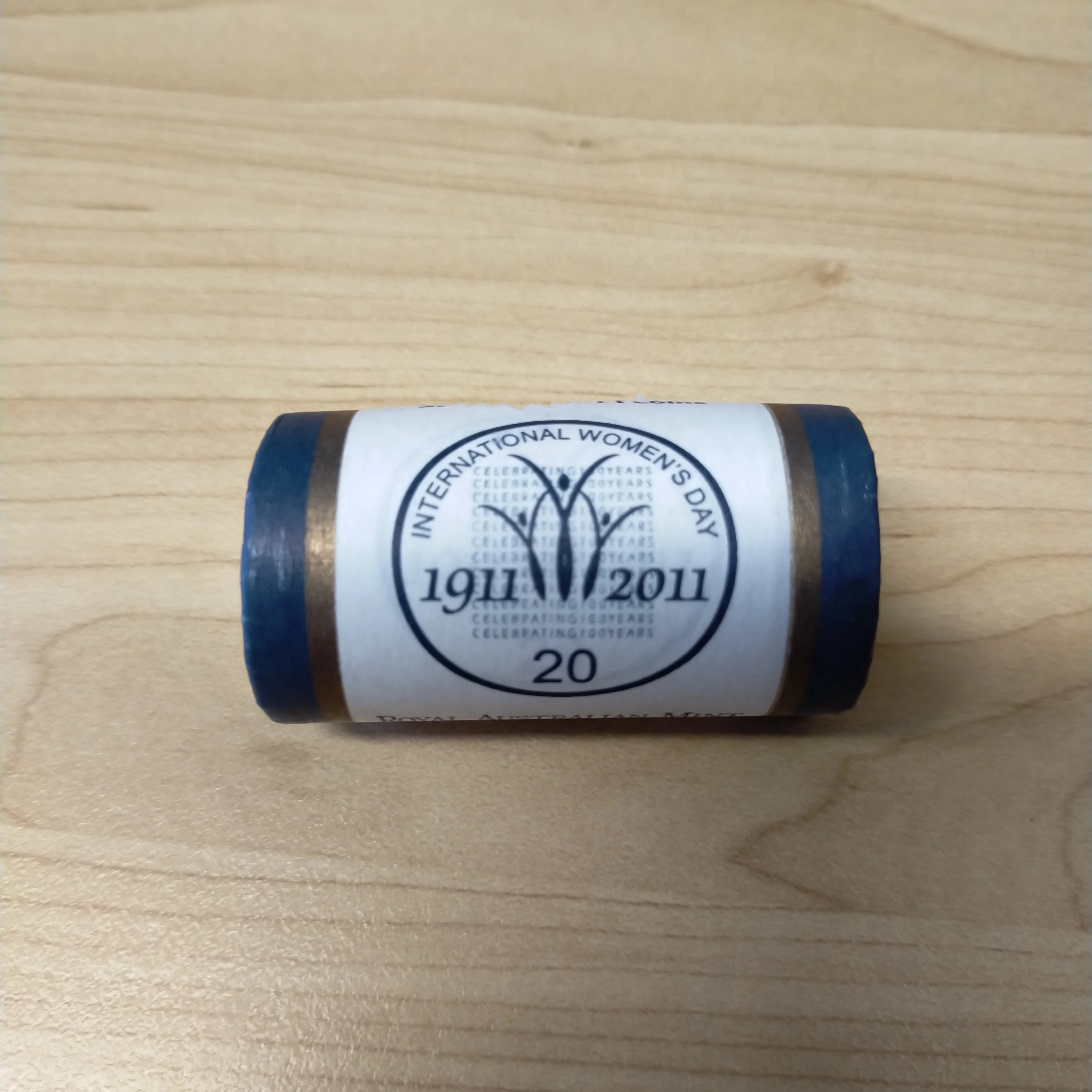 Australia 2011 Royal Australian Mint 20c International Women's Day in RAM Mint Roll - Image 2