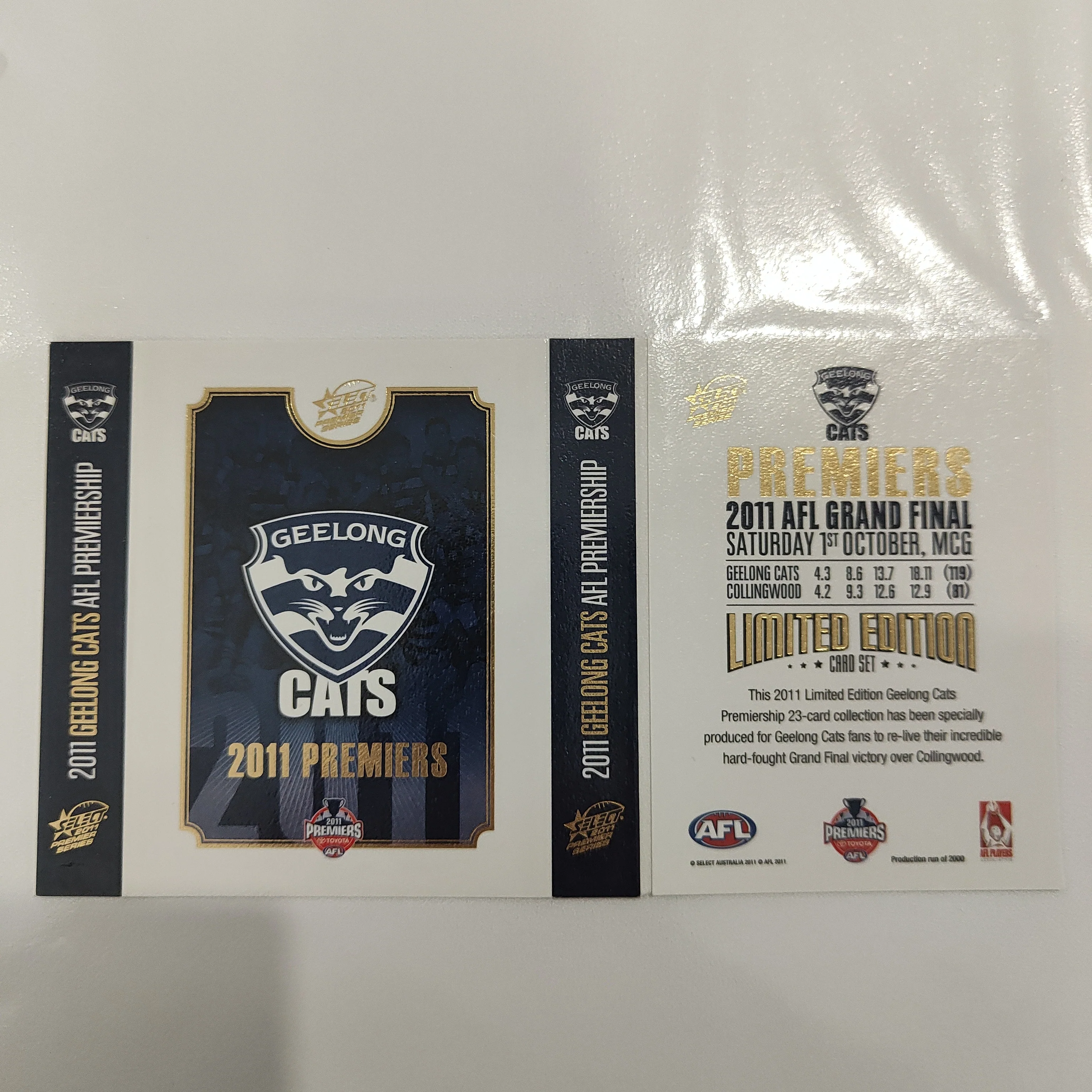 2011 Select Geelong Football Club Premiership Boxed Football Card Set - Image 4
