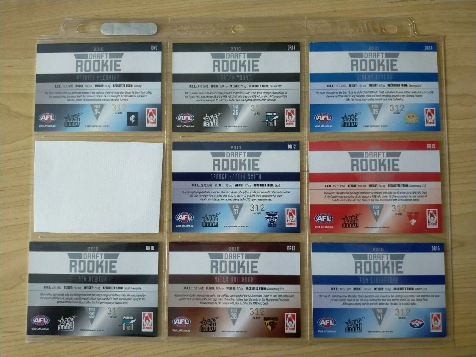 2011 Select Infinity Draft Rookie Complete Set Of 36 Cards - Image 4