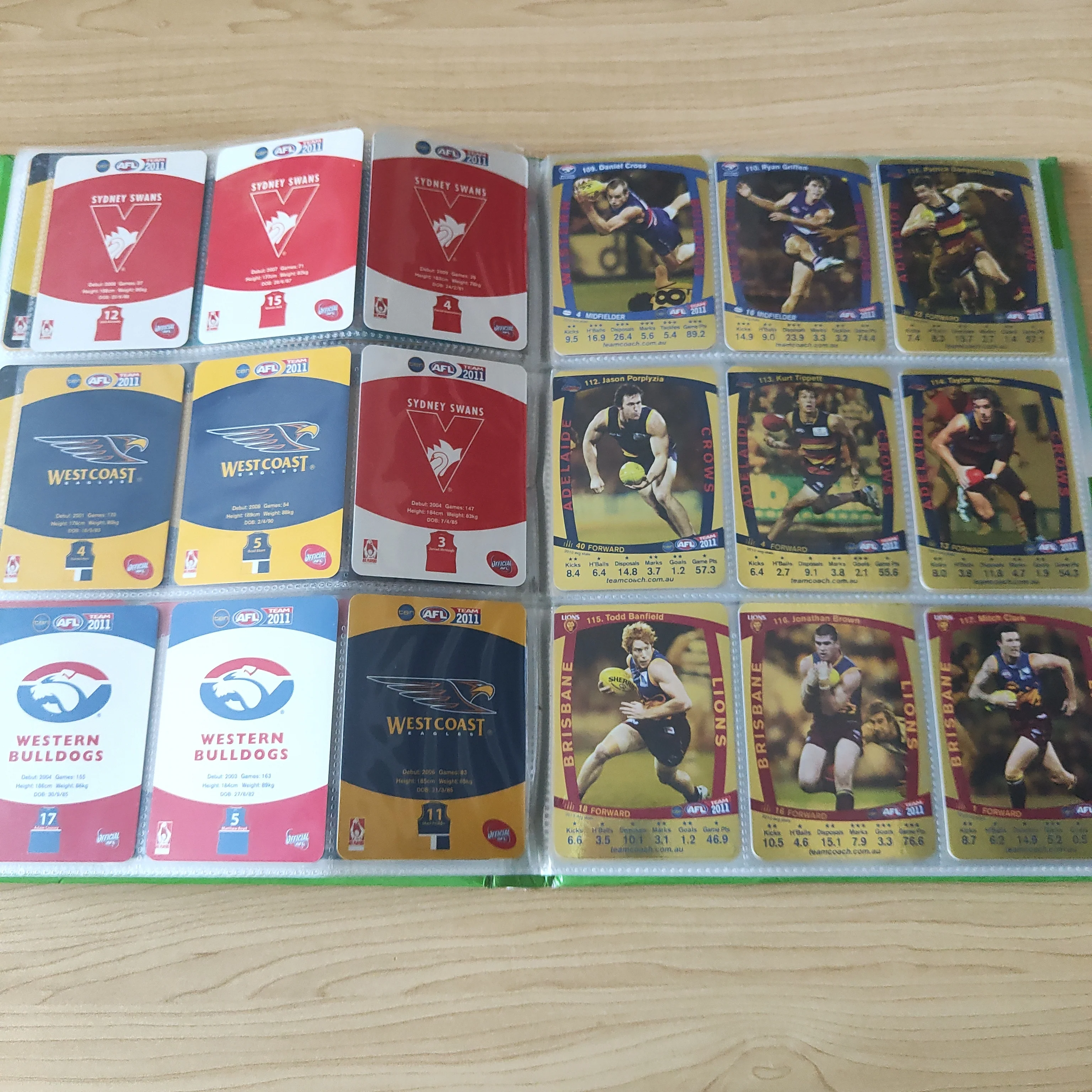 2011 Teamcoach Complete Gold Football Card Set In Album - Image 8