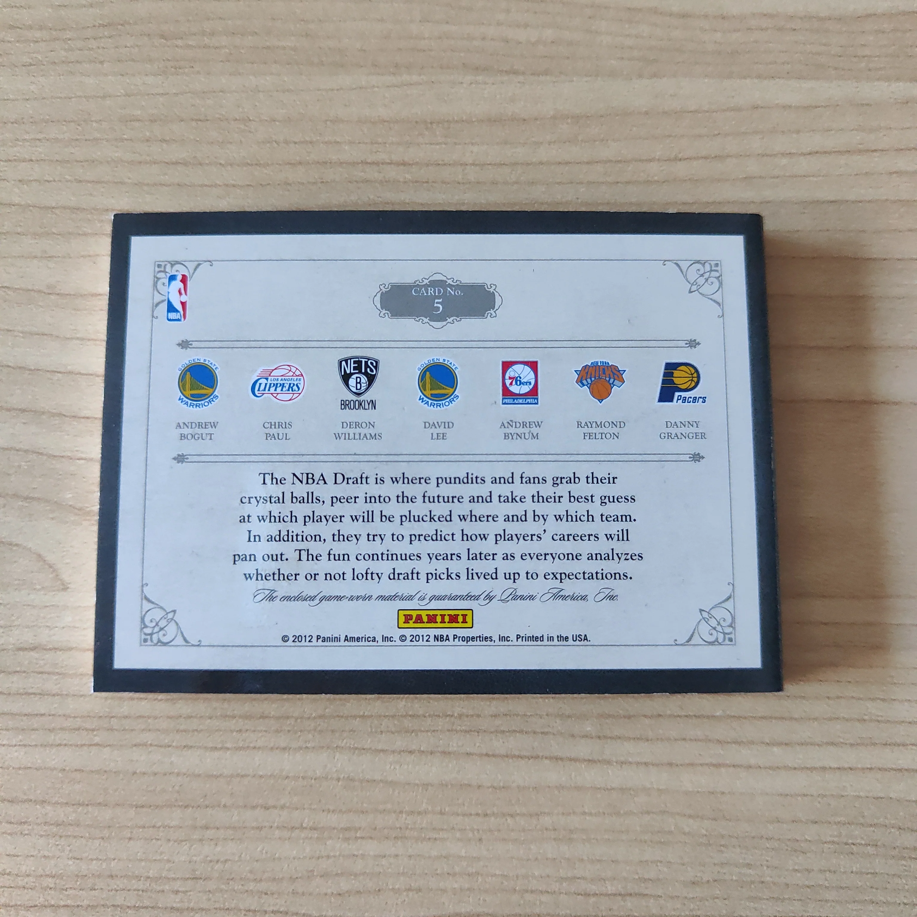 2012 Panini Preferred Draft 05 Patch NBA Basketball Card No.085/199 - Image 4