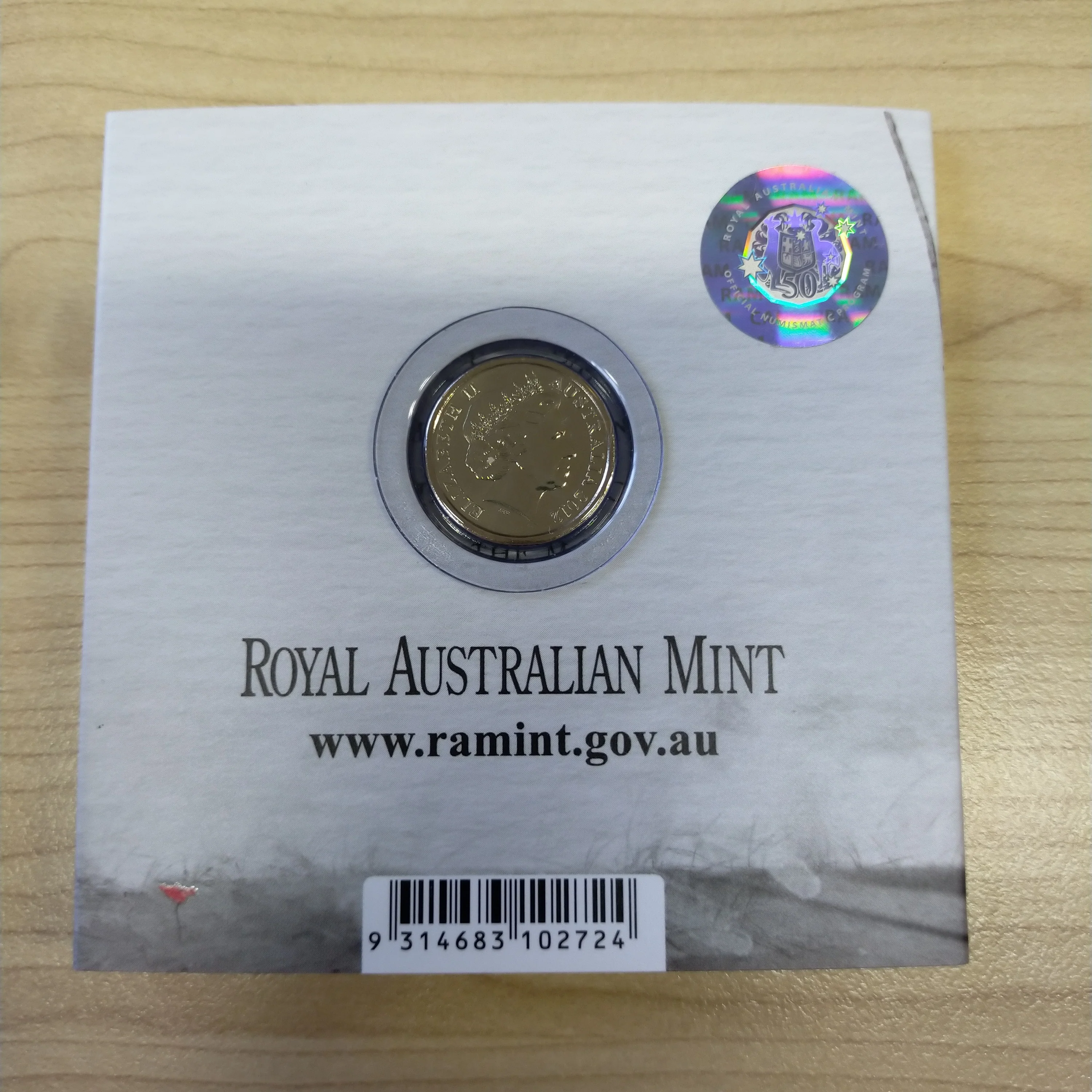 Australia 2012 Remembrance Day $2 'C' Mintmark Coloured Uncirculated Coin - Image 4
