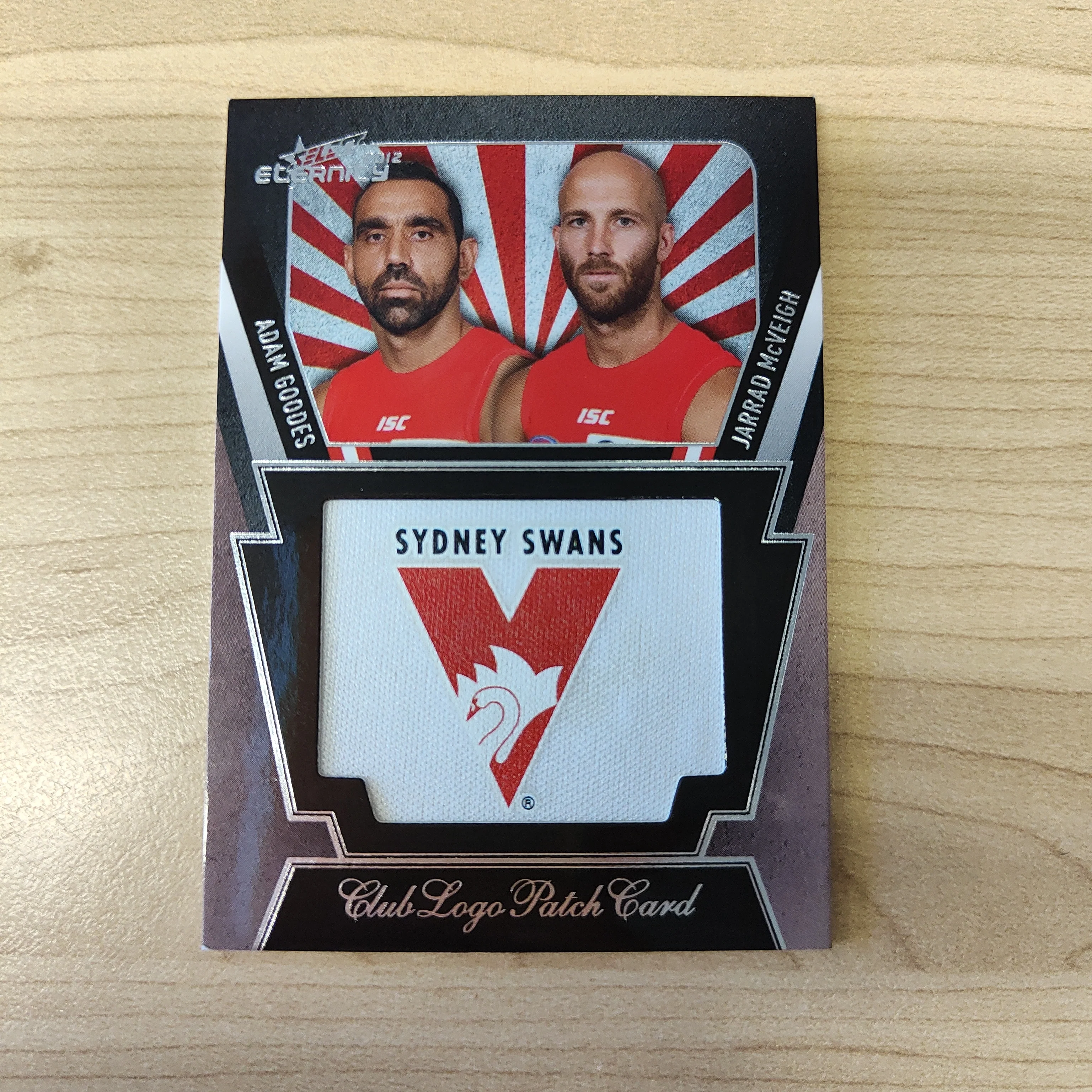 2012 Select Eternity Club Logo Patch Card Adam Goodes Jarrad McVeigh Sydney No.086