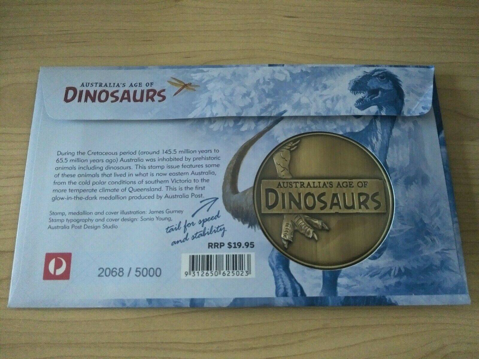 2013 Australia's Age Of Dinosaurs Timimus 1st Day Cover Limited Edition - Image 2