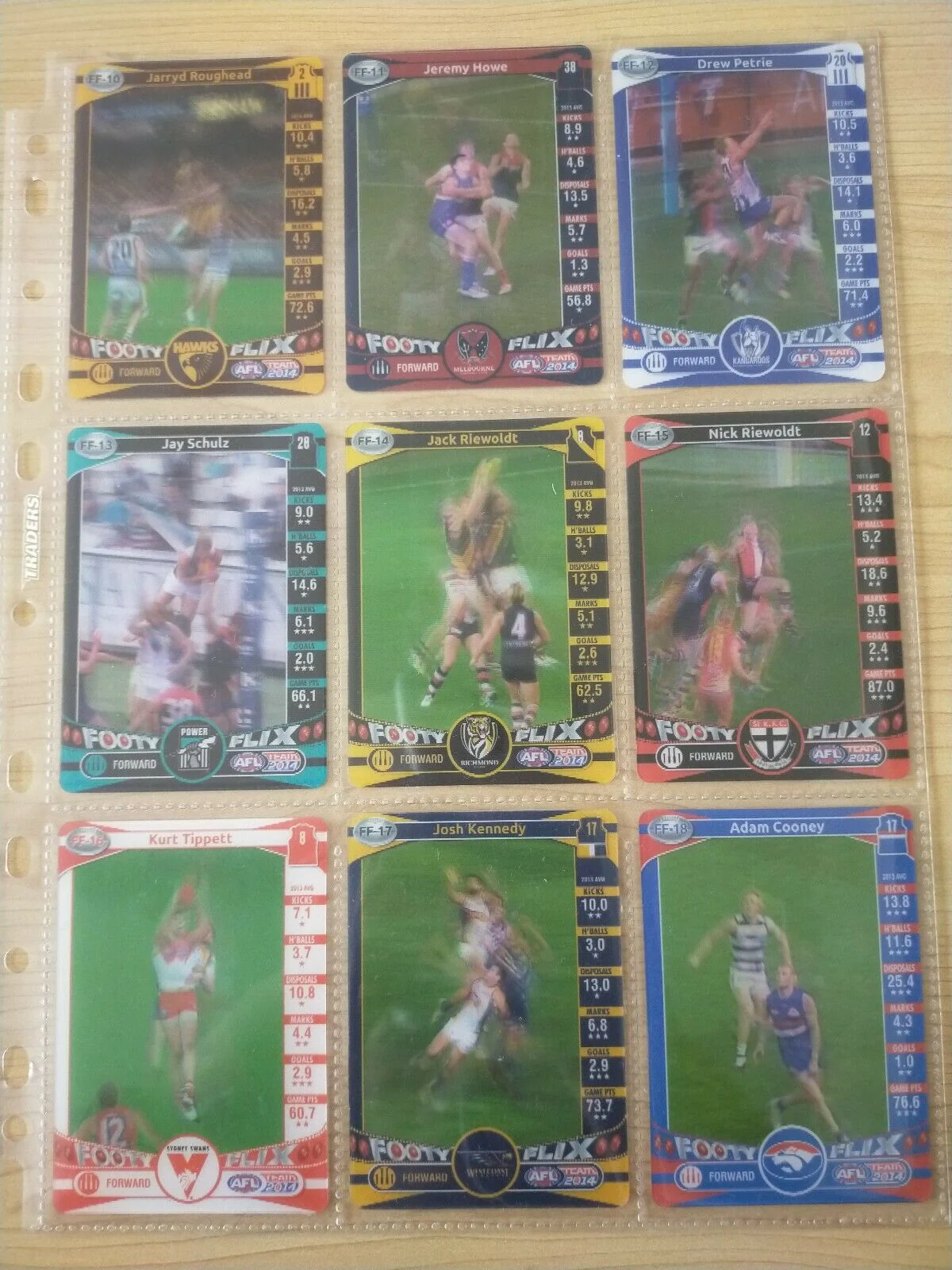 2014 Teamcoach Footy Flix Complete Set Of 18 Cards - Image 3