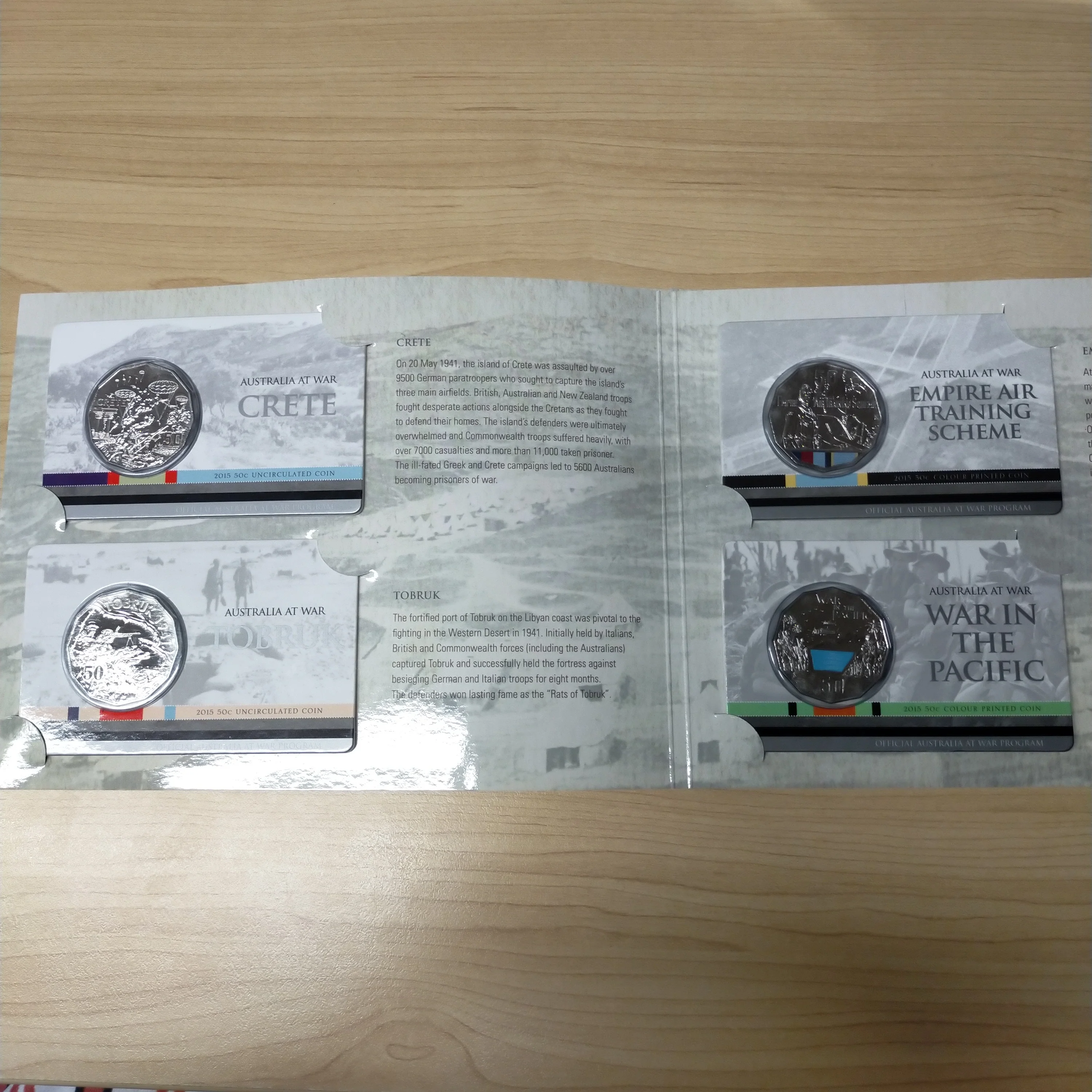 Australia 2014 - 2016 Royal Australian Mint 50c Fifty Cents Australians at War Set of 18 Coins in album as issued - Image 9