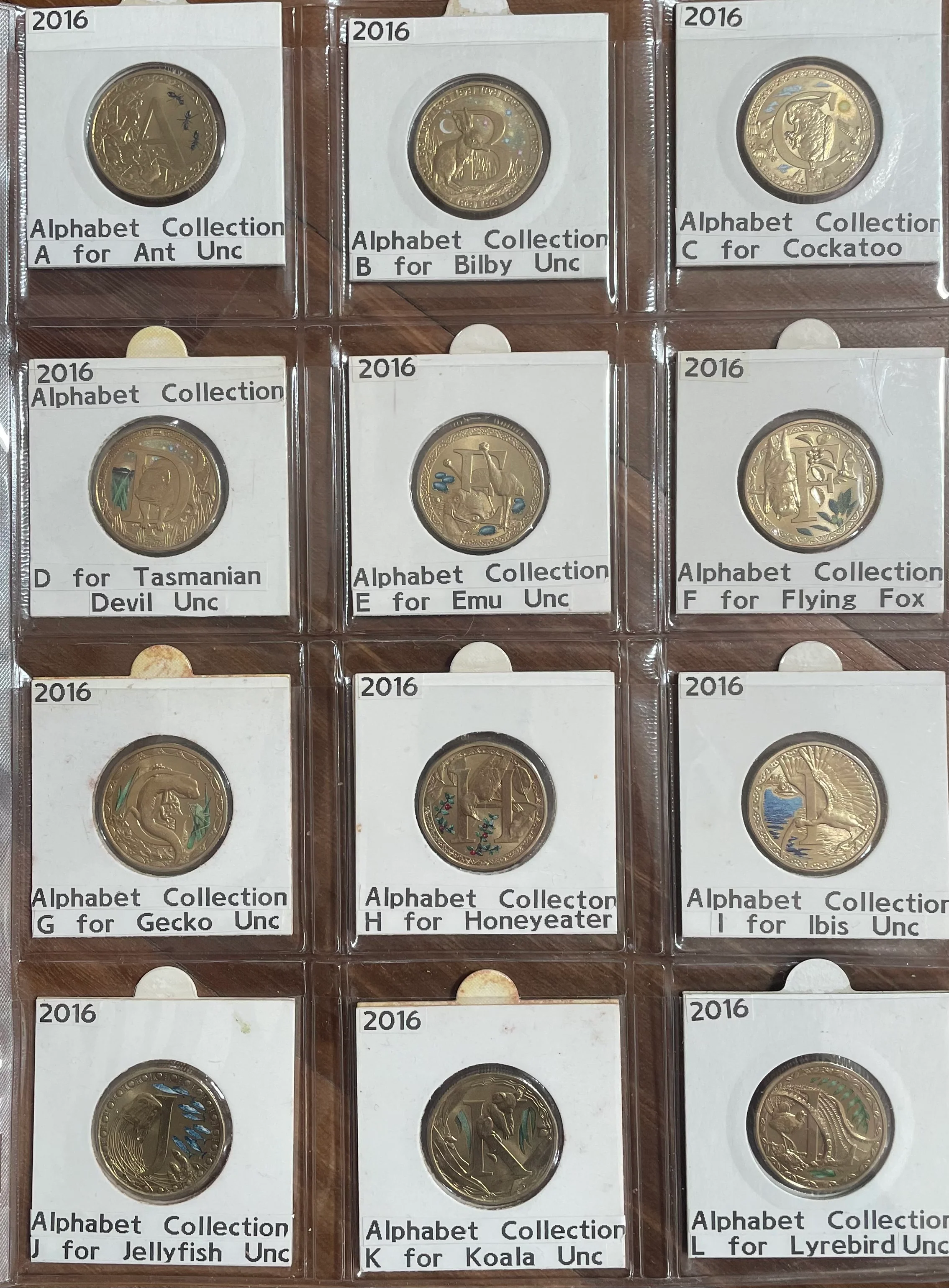 2016 Aussie Alphabet Coloured $1 coin Collection of 26 A to Z coins - Image 2