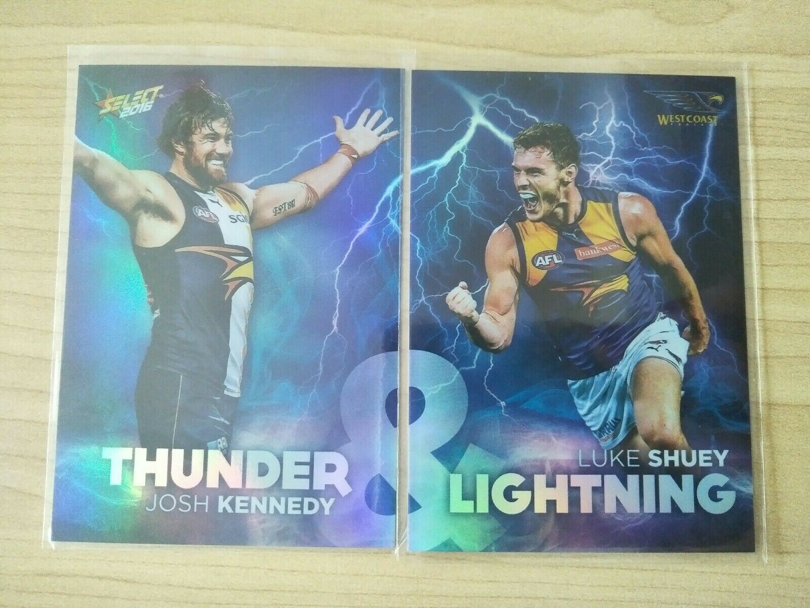 2016 Select Thunder & Lightning Cards Set Josh Kennedy & Luke Shuey West Coast