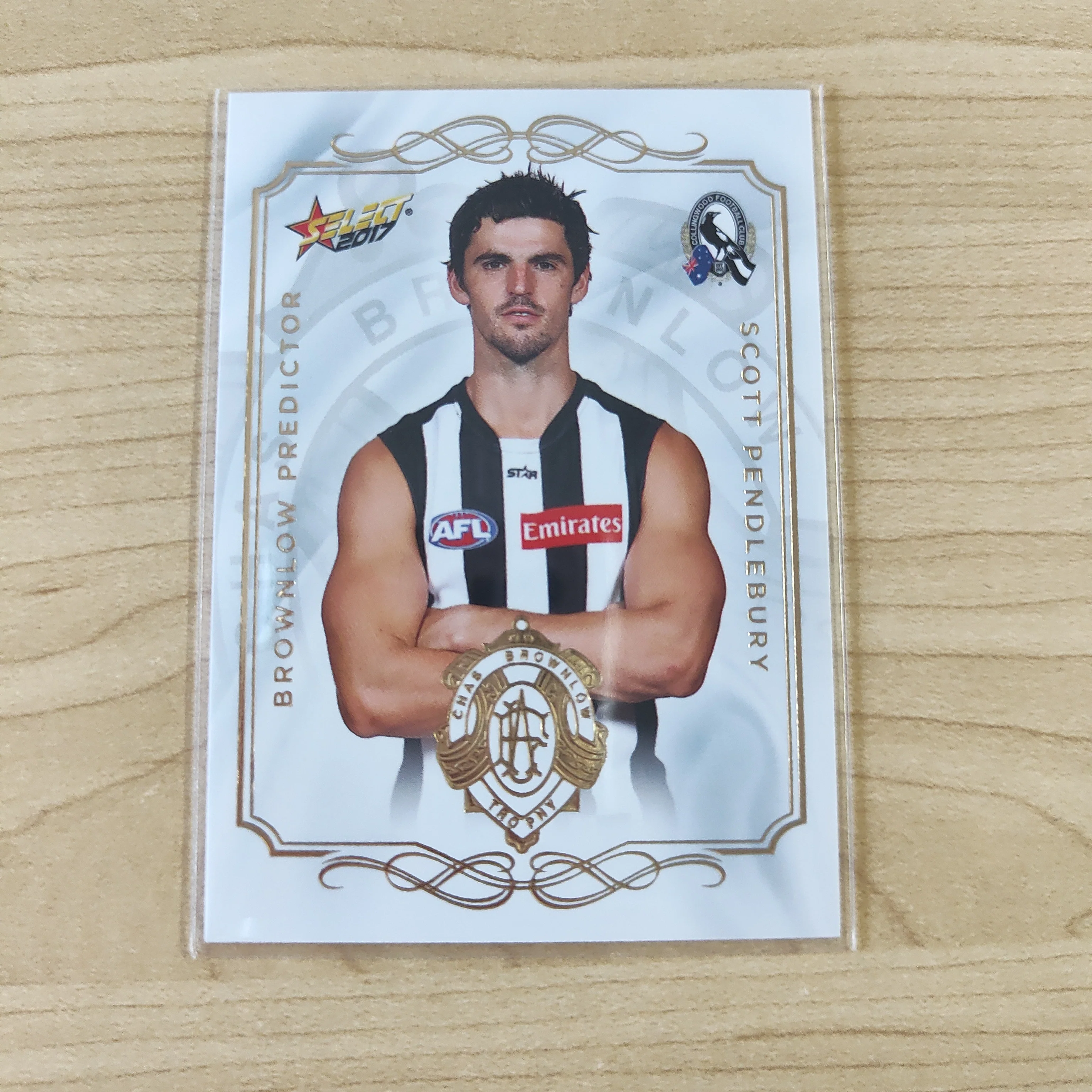 2017 AFL Select Brownlow Predictor Scott Pendlebury Collingwood No.100/275