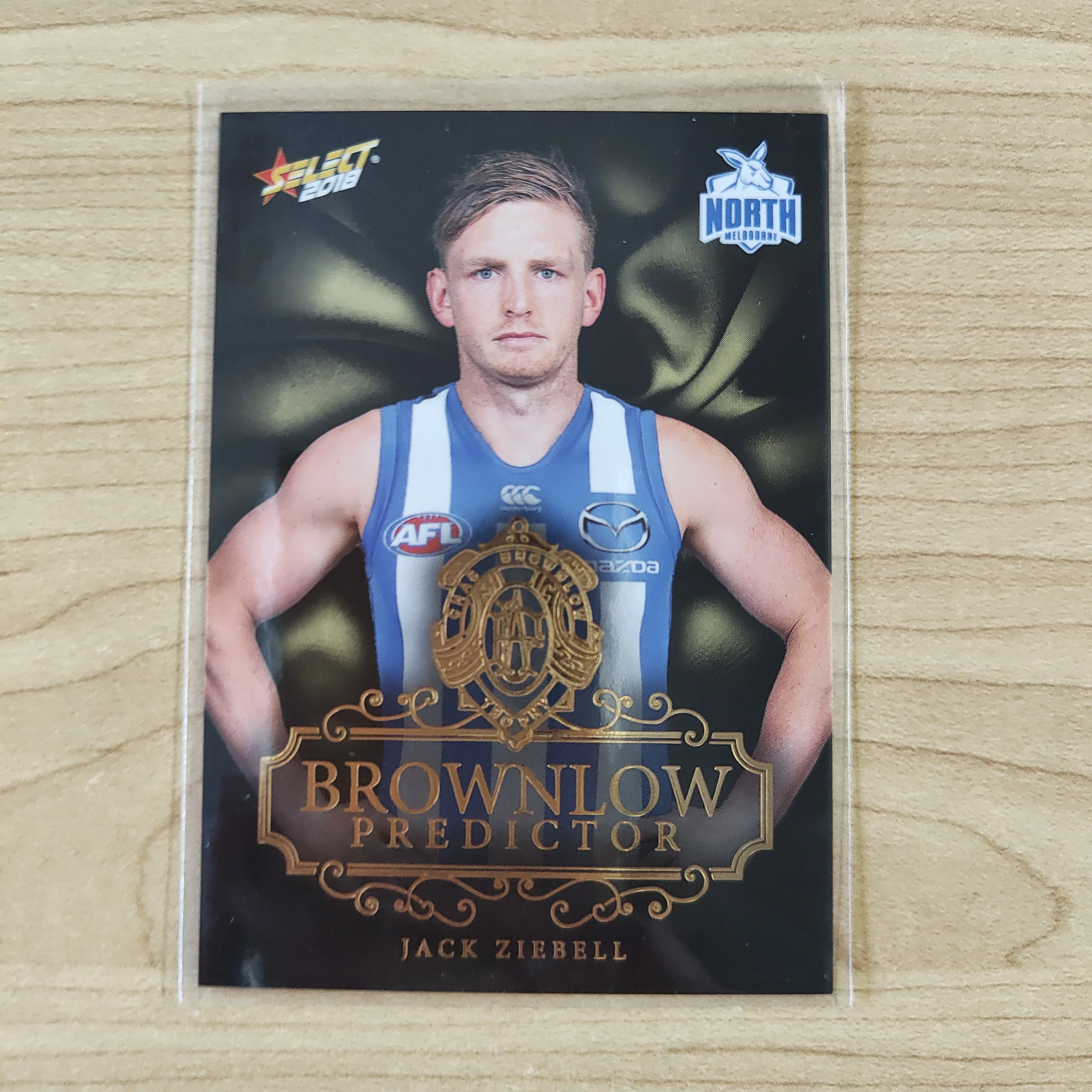 2018 Select Footy Stars Gold Brownlow Predictor Jack Ziebell North Melbourne 188/250
