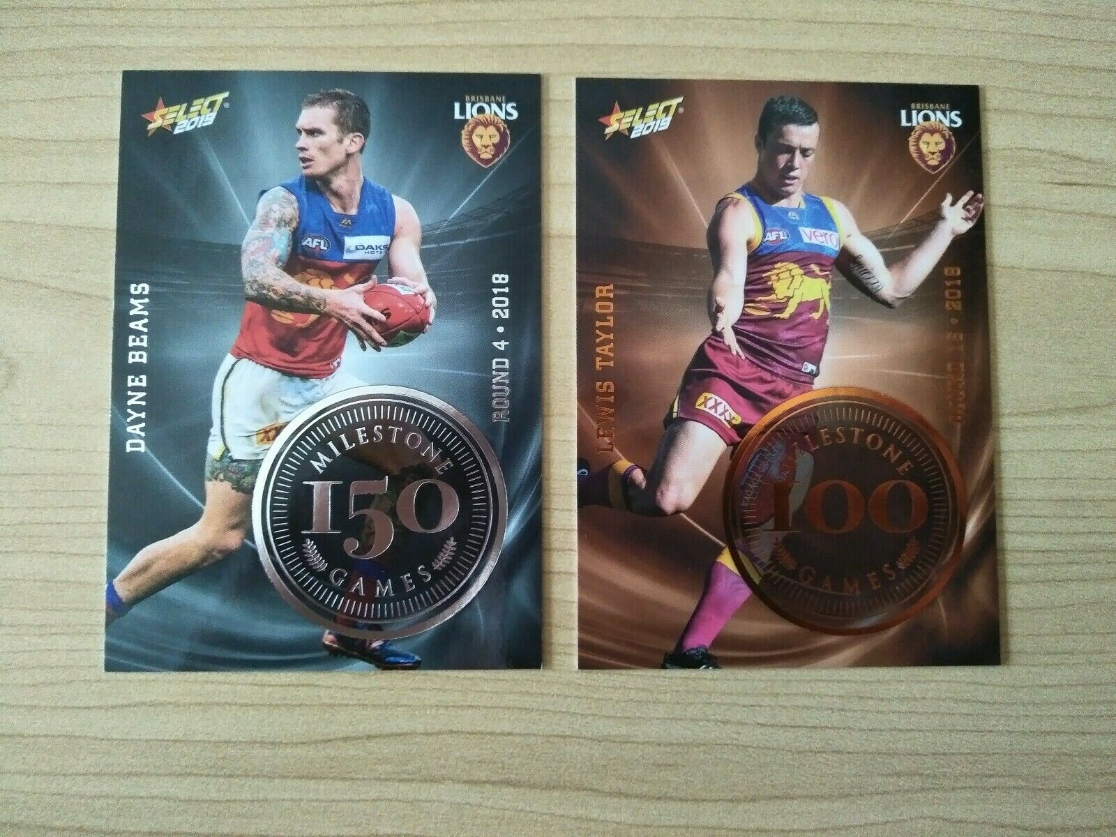 2019 AFL Select Footy Stars Brisbane Lions Inserts x14 - Image 3