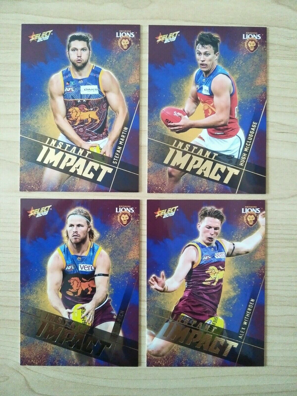 2019 AFL Select Footy Stars Brisbane Lions Inserts x14 - Image 4