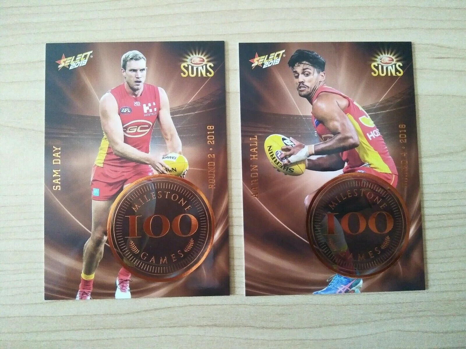 2019 AFL Select Footy Stars Gold Coast Suns Inserts x10 - Image 3
