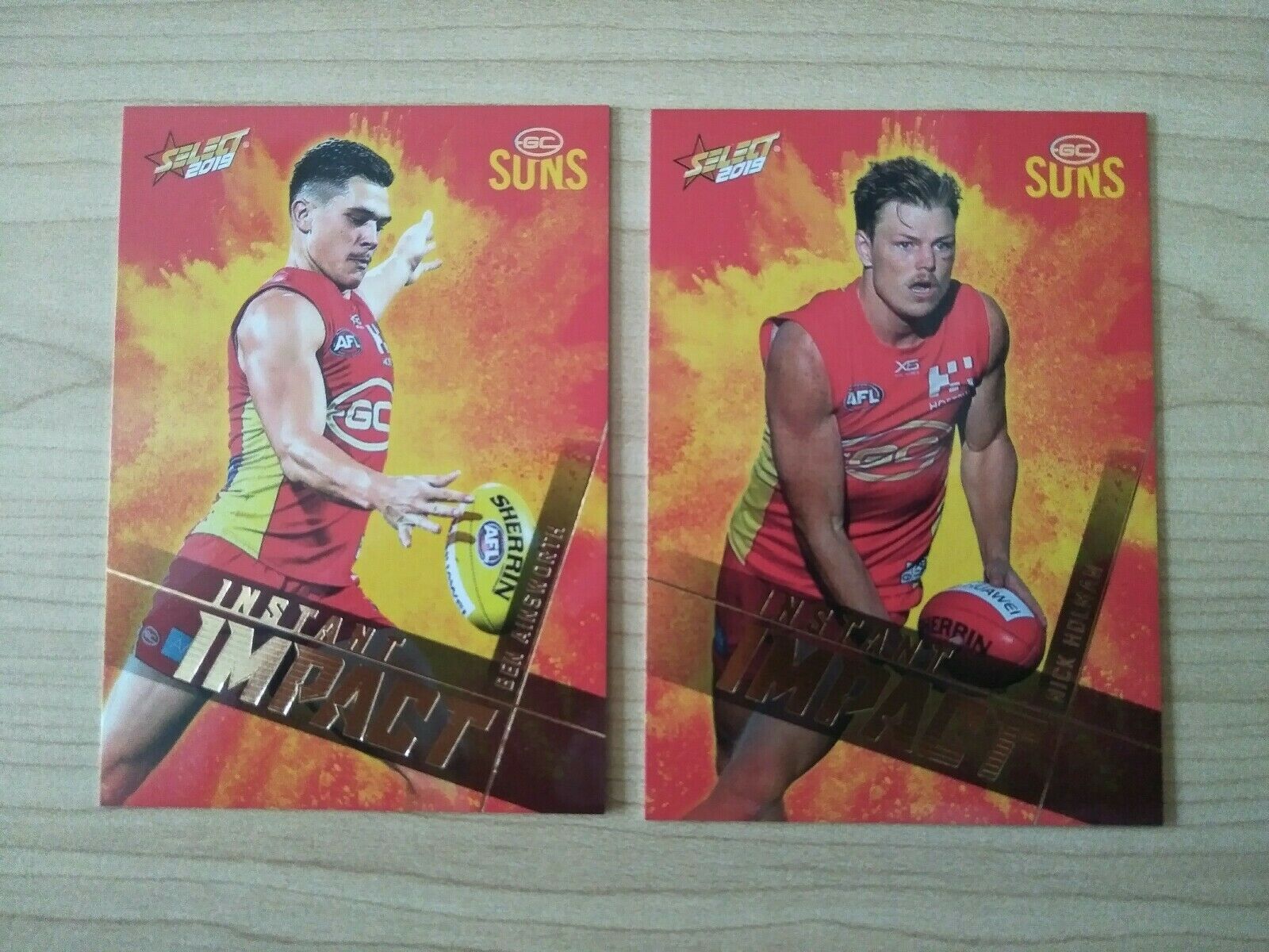 2019 AFL Select Footy Stars Gold Coast Suns Inserts x10 - Image 4