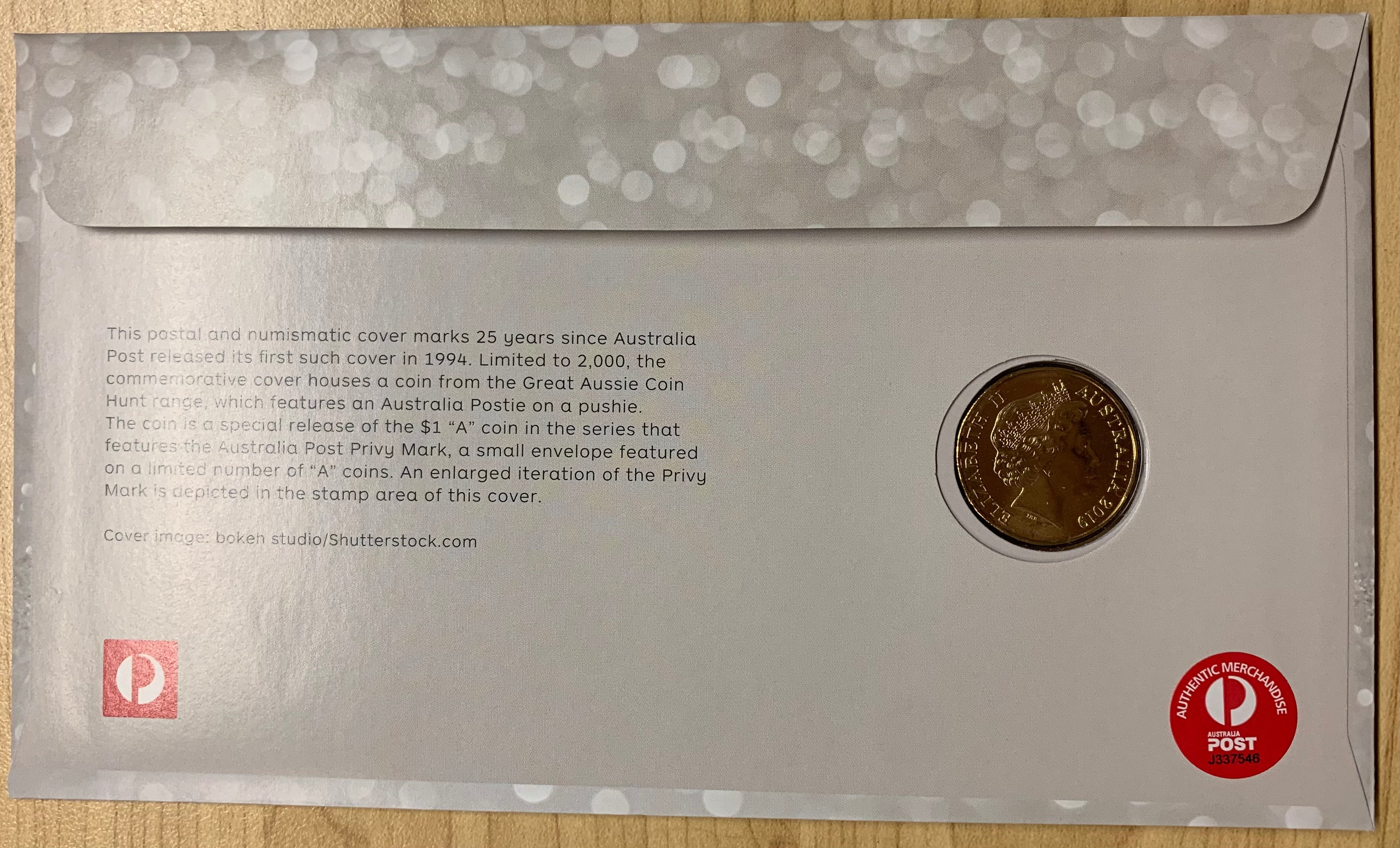 Australia 2019 $1 A Overprint "Celebrating 25 Years of PNCs" - Image 2
